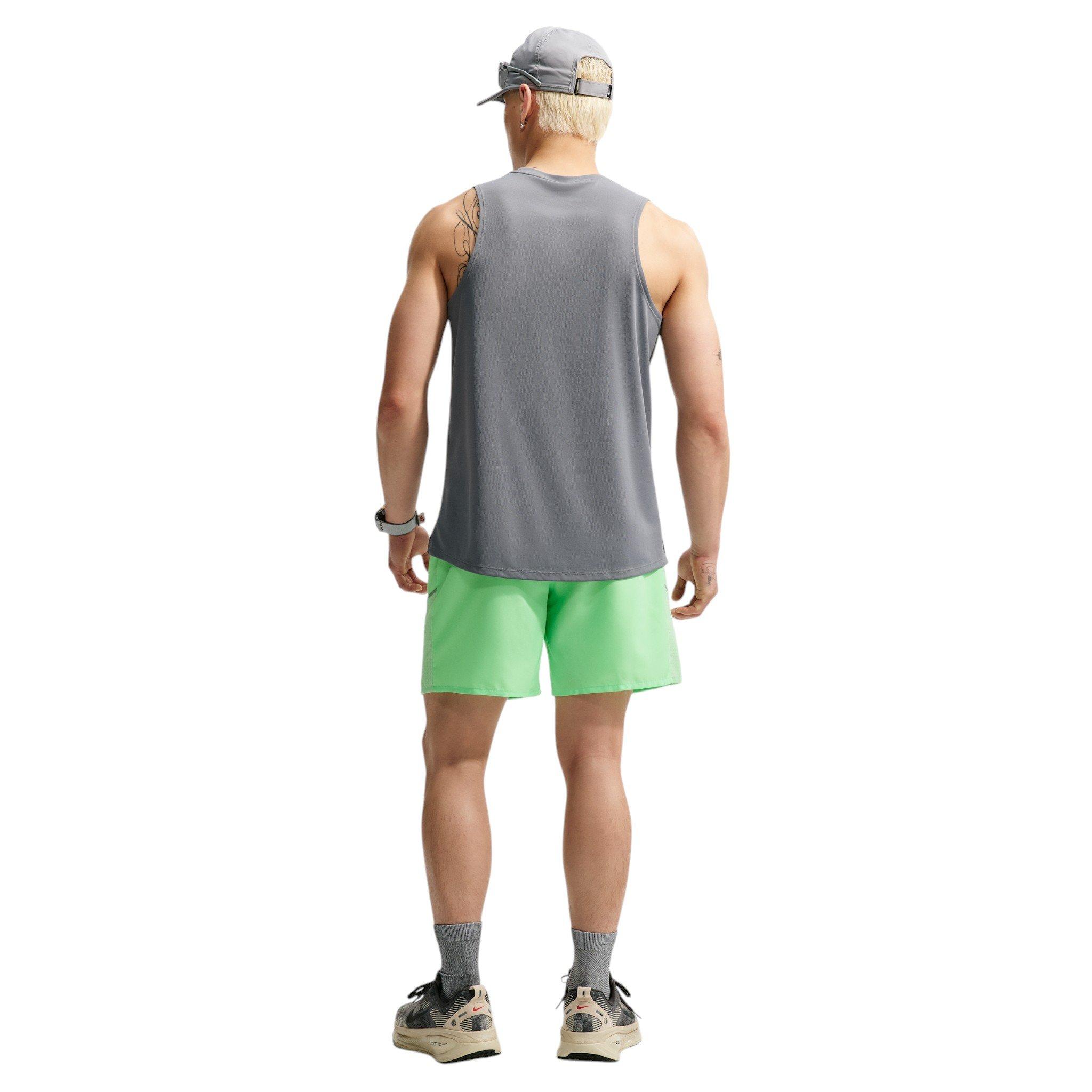 Nike Men's Miler Dri-FIT 7" Brief-Lined Running Shorts - Green - GREEN