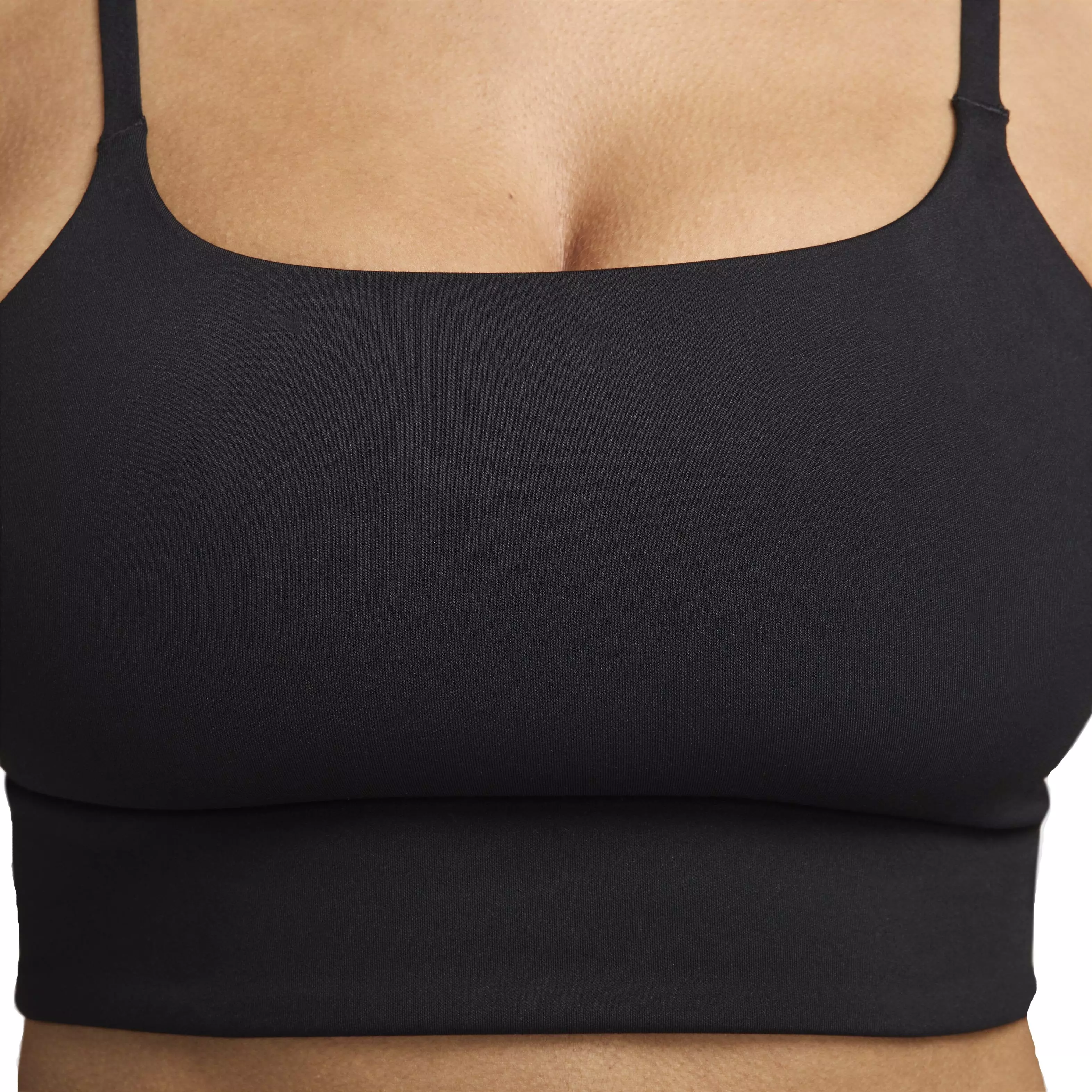 Nike Women's One Convertible Light-Support Lightly Lined Longline Sports Bra - BLACK