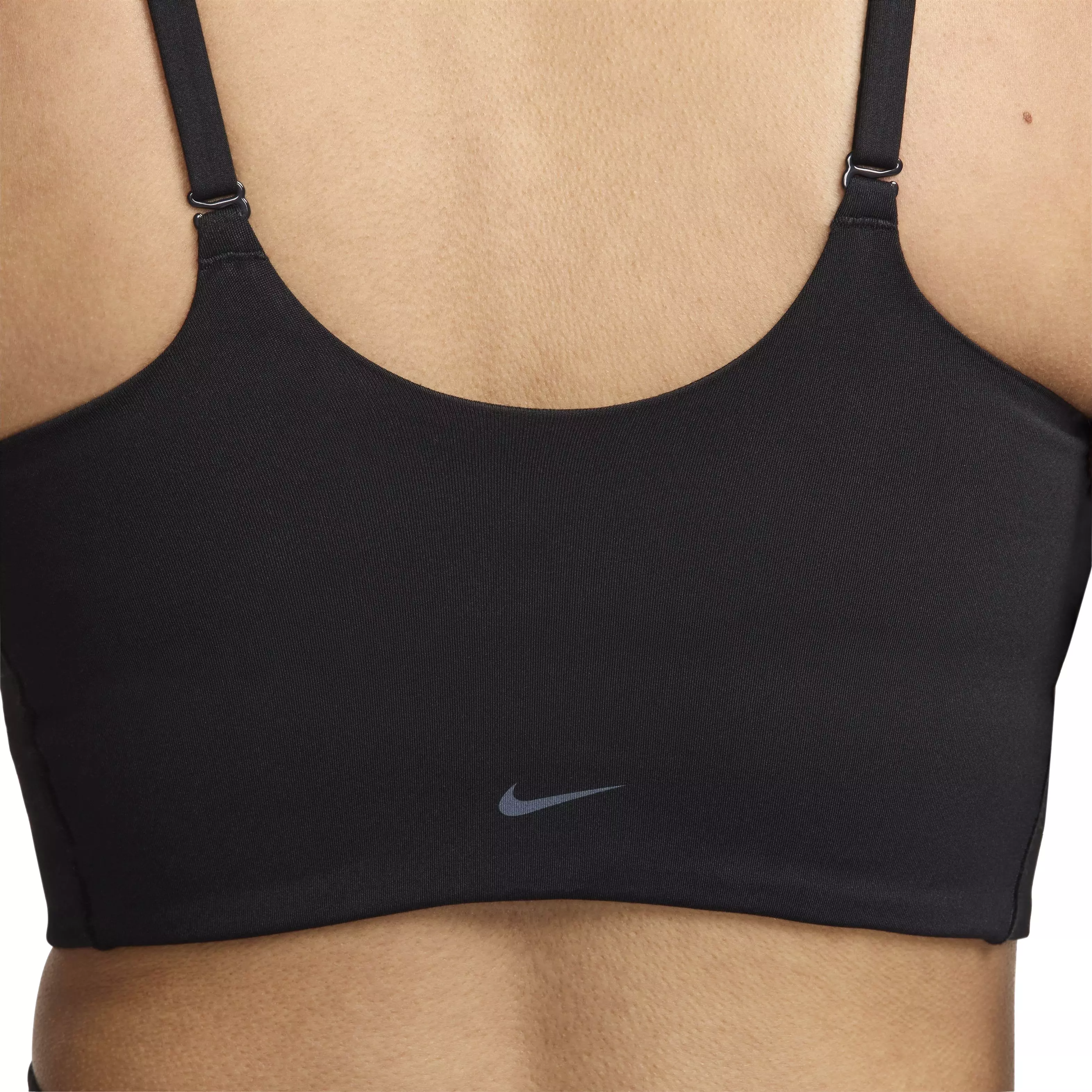 Nike Women's One Convertible Light-Support Lightly Lined Longline Sports Bra - BLACK