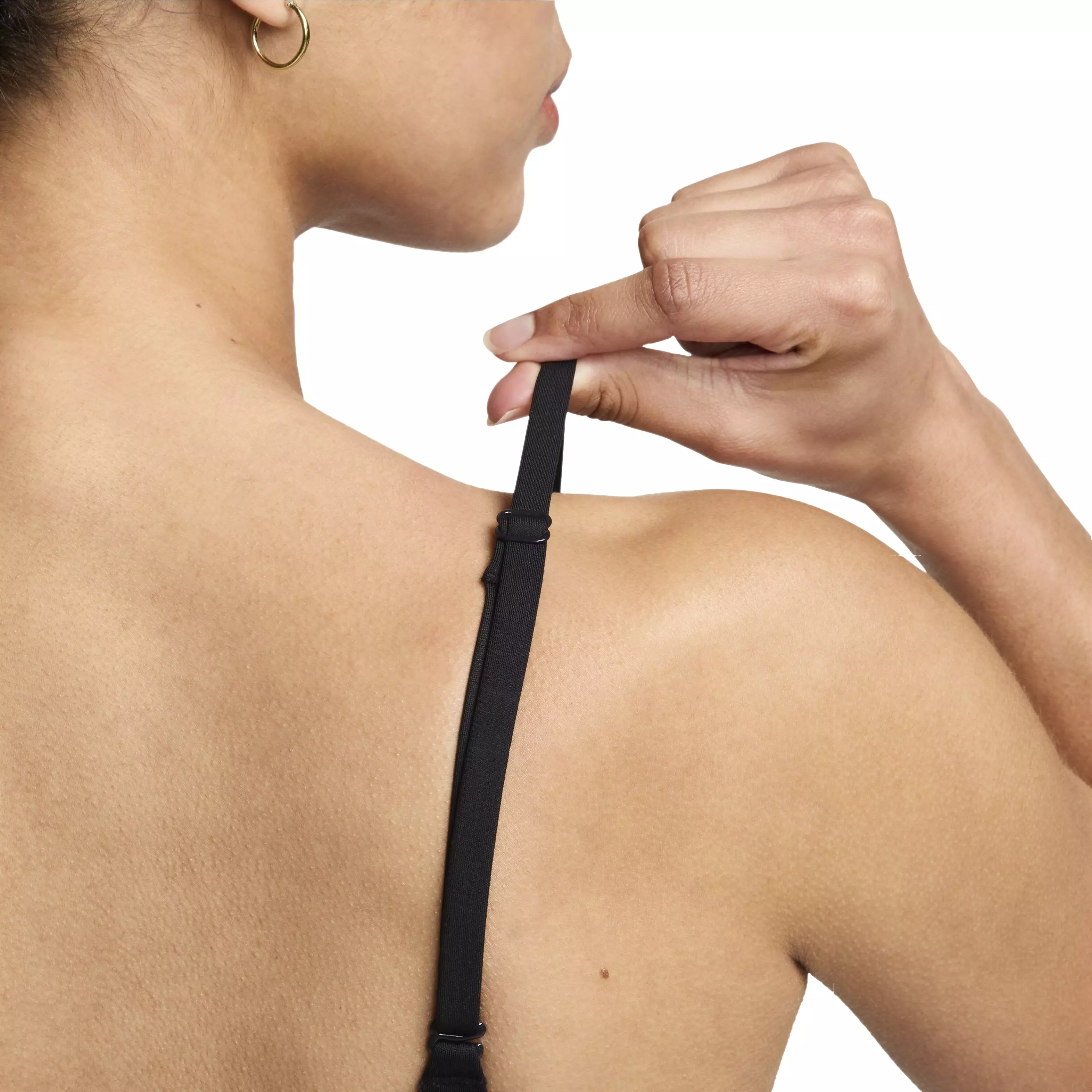 Nike Women's One Convertible Light-Support Lightly Lined Longline Sports Bra - BLACK