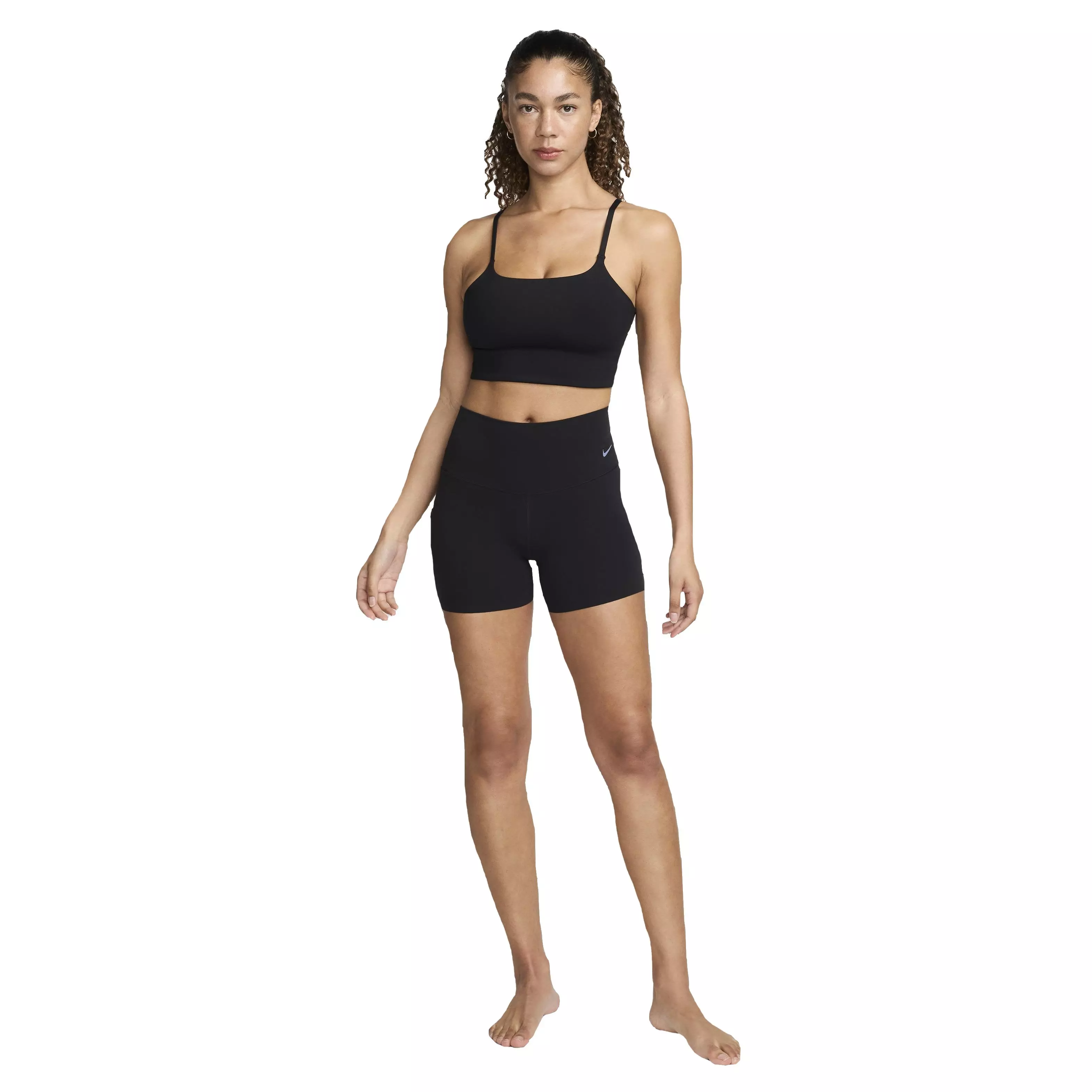 Nike Women's One Convertible Light-Support Lightly Lined Longline Sports Bra - BLACK