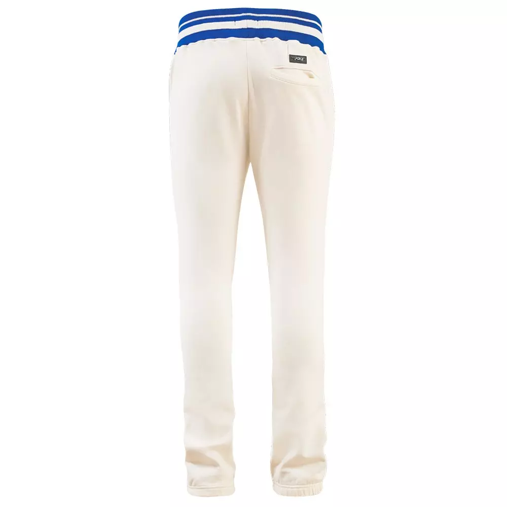 Pro Standard Men's MLB Brooklyn Dodgers Retro Classic Sweatpant - EGGSHELL/ROYAL BLUE