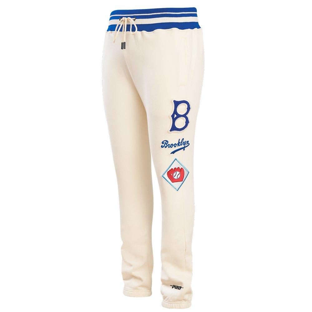 Pro Standard Men's MLB Brooklyn Dodgers Retro Classic Sweatpant - EGGSHELL/ROYAL BLUE Thumbnail View 3