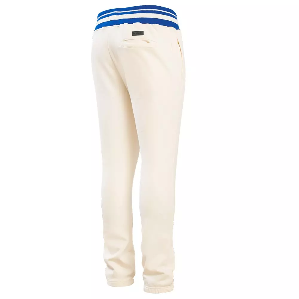 Pro Standard Men's MLB Brooklyn Dodgers Retro Classic Sweatpant - EGGSHELL/ROYAL BLUE