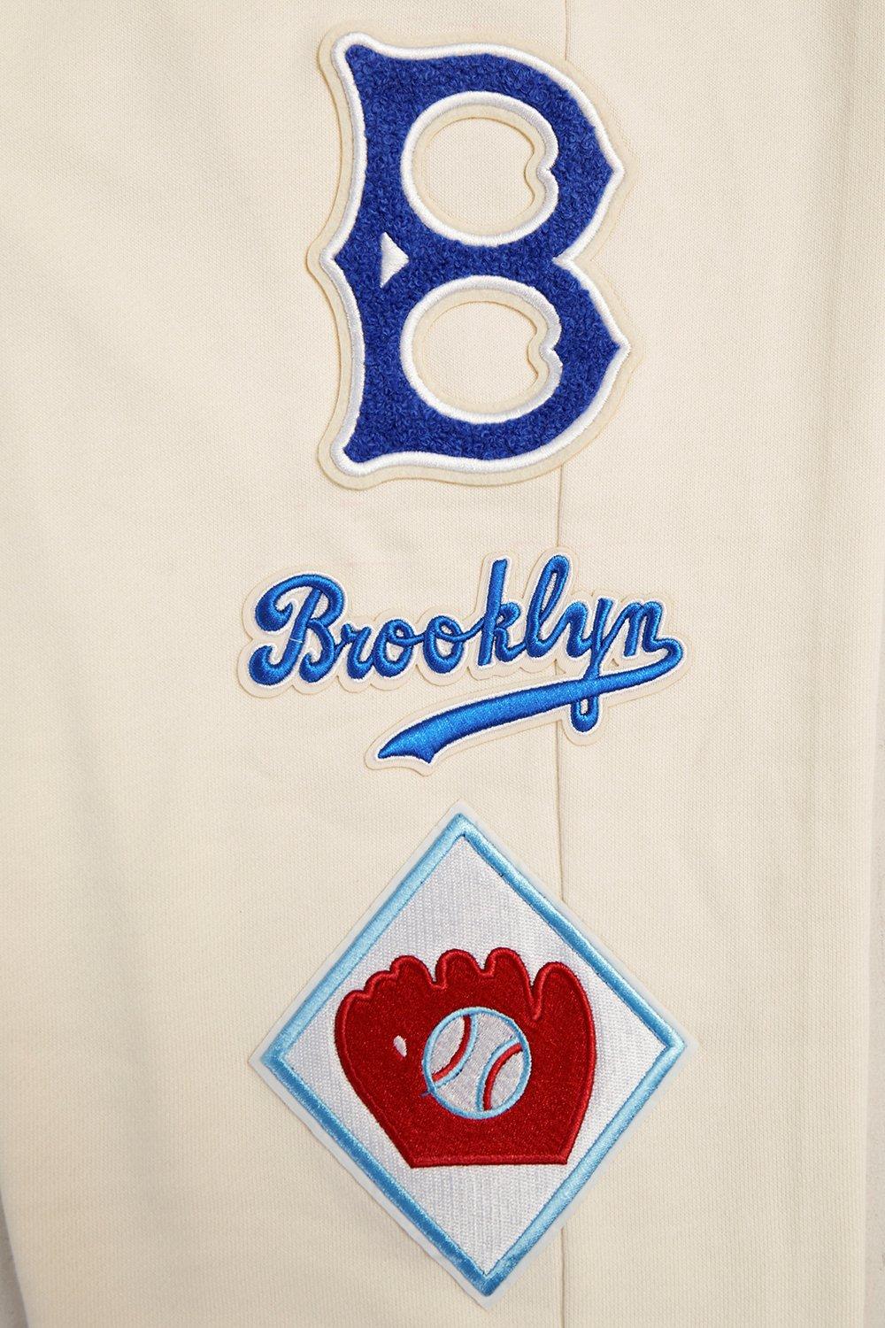 Pro Standard Men's MLB Brooklyn Dodgers Retro Classic Sweatpant - EGGSHELL/ROYAL BLUE Thumbnail View 5