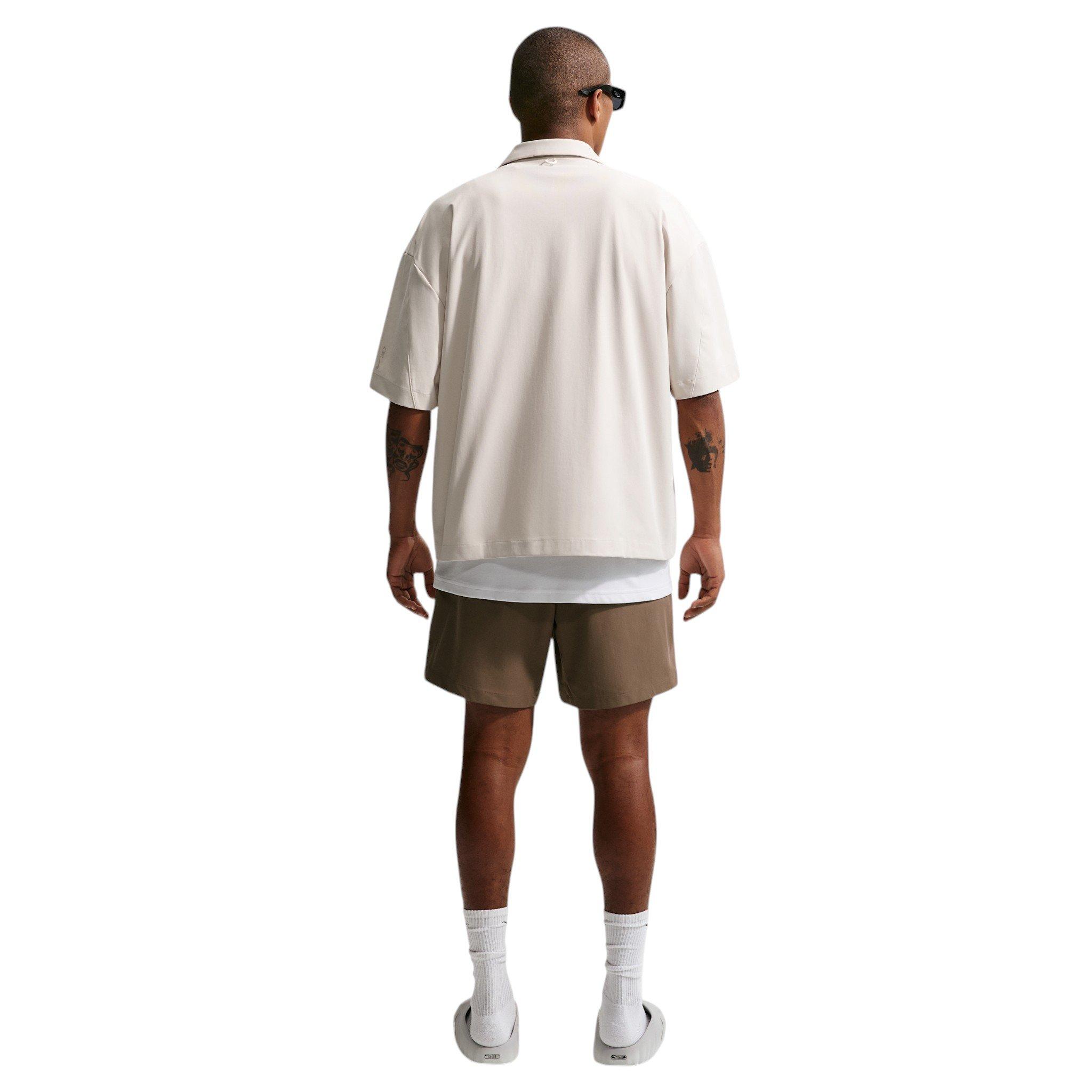 Nike Men's 24.7 PerfectStretch Dri-FIT UV Button-Up Shirt - Light Brown - LIGHT BROWN