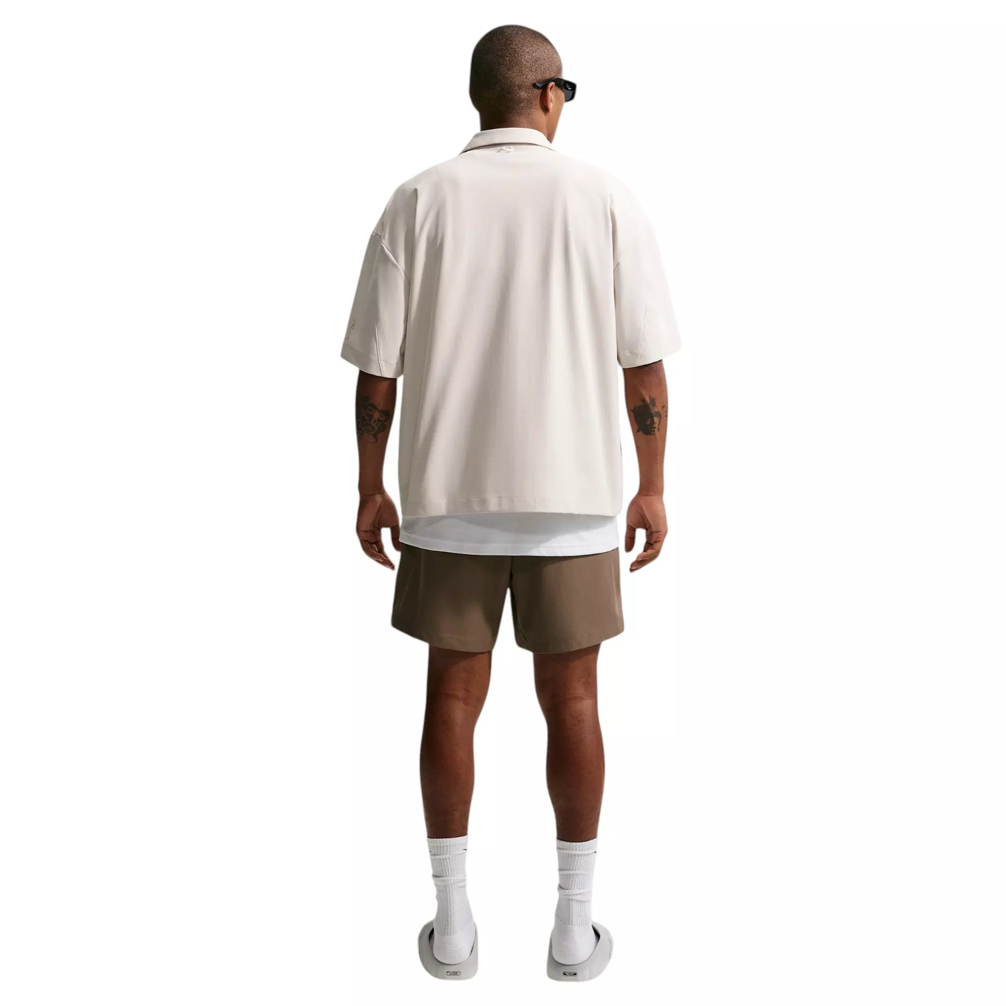 Nike Men's 24.7 PerfectStretch Dri-FIT UV Button-Up Shirt - Light Brown - LIGHT BROWN