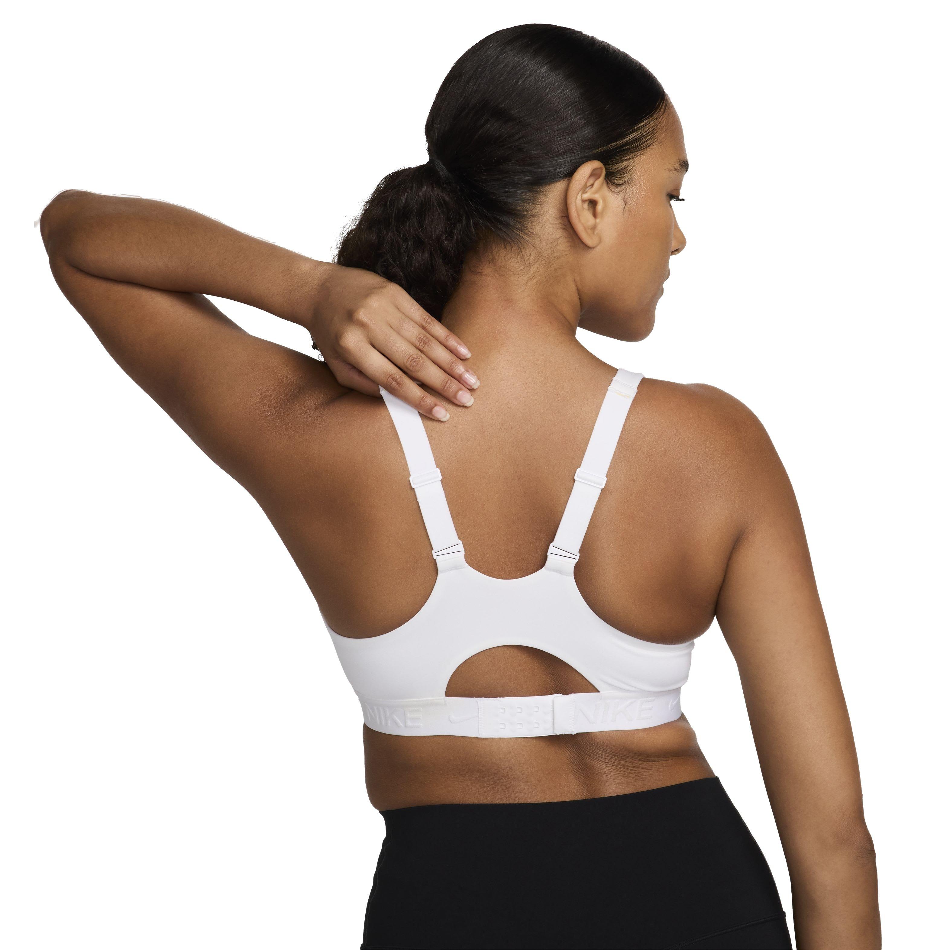 Nike Women's Dri-FIT Indy High Support Sports Bra - WHITE Thumbnail View 2