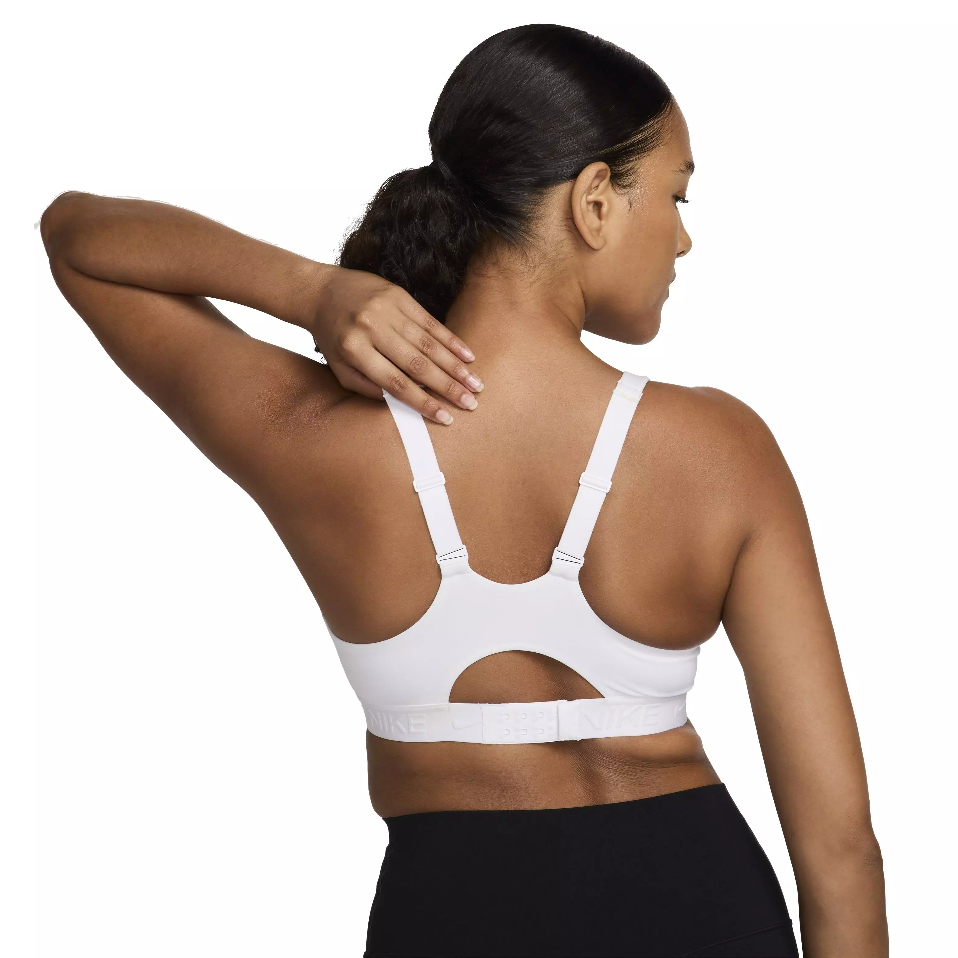 Nike Women's Dri-FIT Indy High Support Sports Bra - WHITE