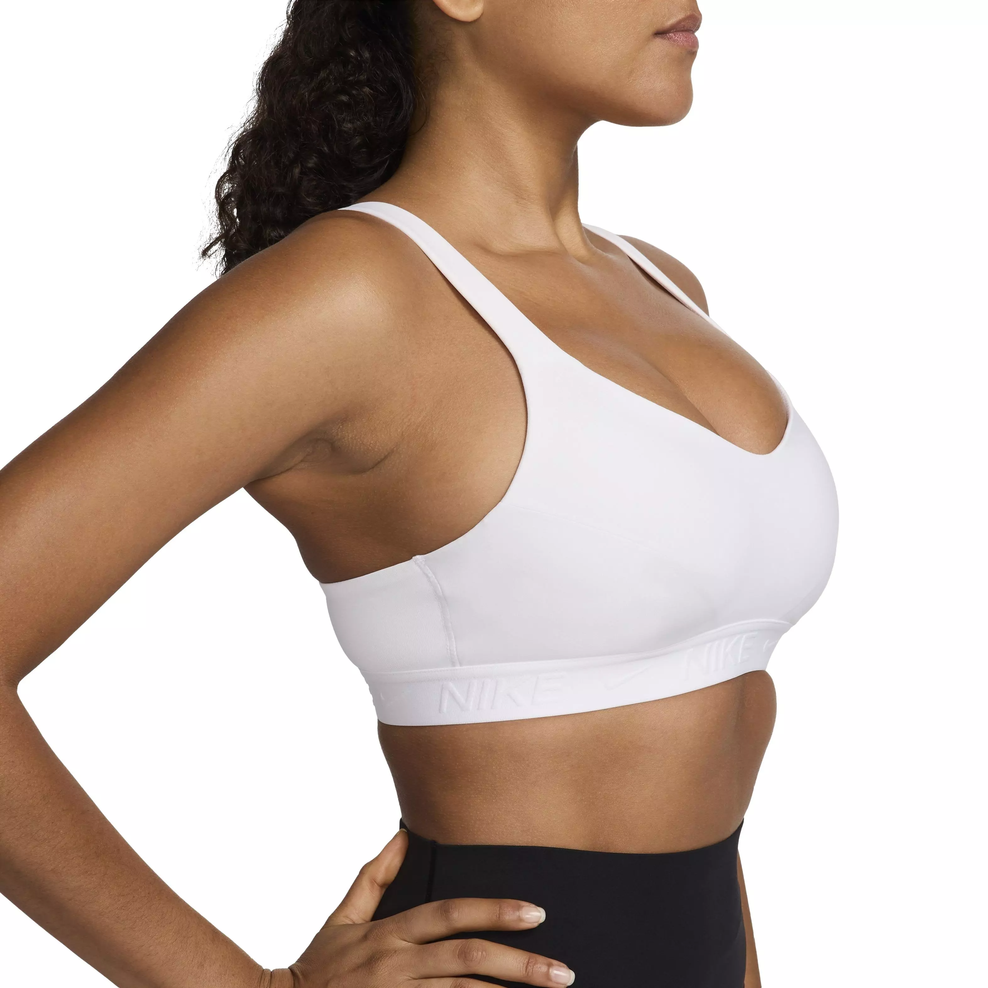 Nike Women's Dri-FIT Indy High Support Sports Bra - WHITE
