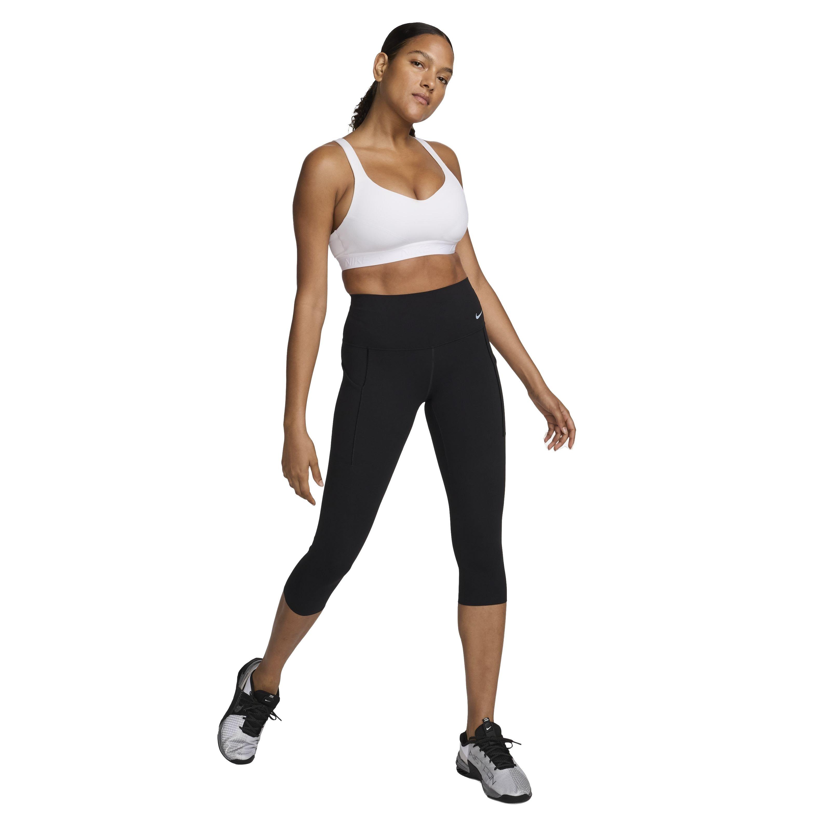 Nike Women's Dri-FIT Indy High Support Sports Bra - WHITE Thumbnail View 9