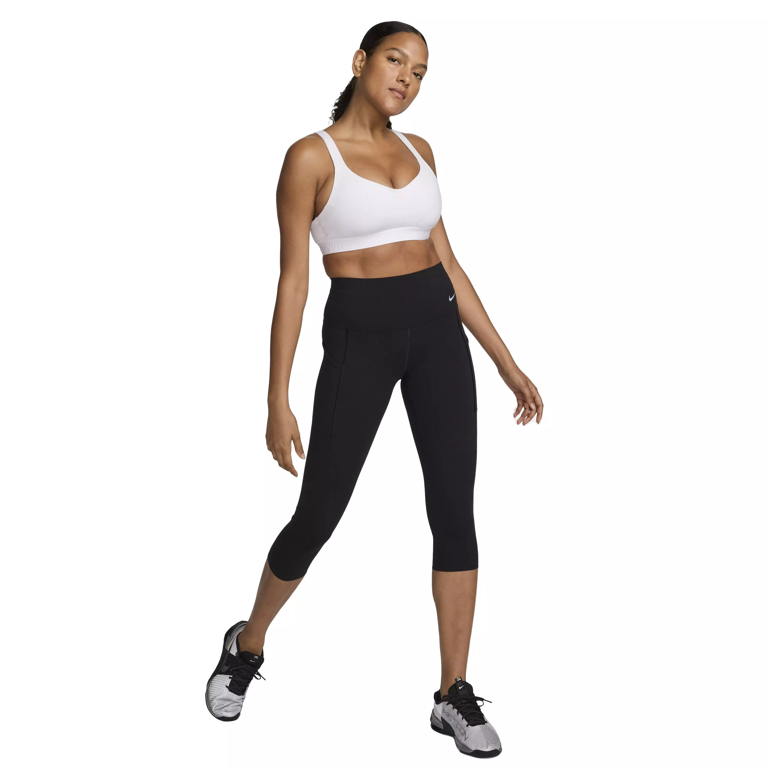 Nike Women's Dri-FIT Indy High Support Sports Bra - WHITE