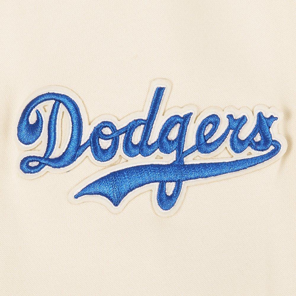 Pro Standard Men's MLB Brooklyn Dodgers Retro Classic Pullover Hoodie - EGGSHELL/ROYAL BLUE Thumbnail View 6
