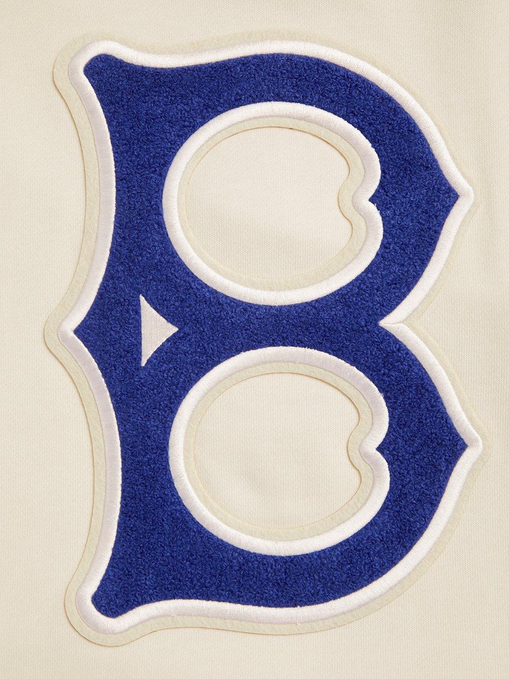 Pro Standard Men's MLB Brooklyn Dodgers Retro Classic Pullover Hoodie - EGGSHELL/ROYAL BLUE Thumbnail View 7