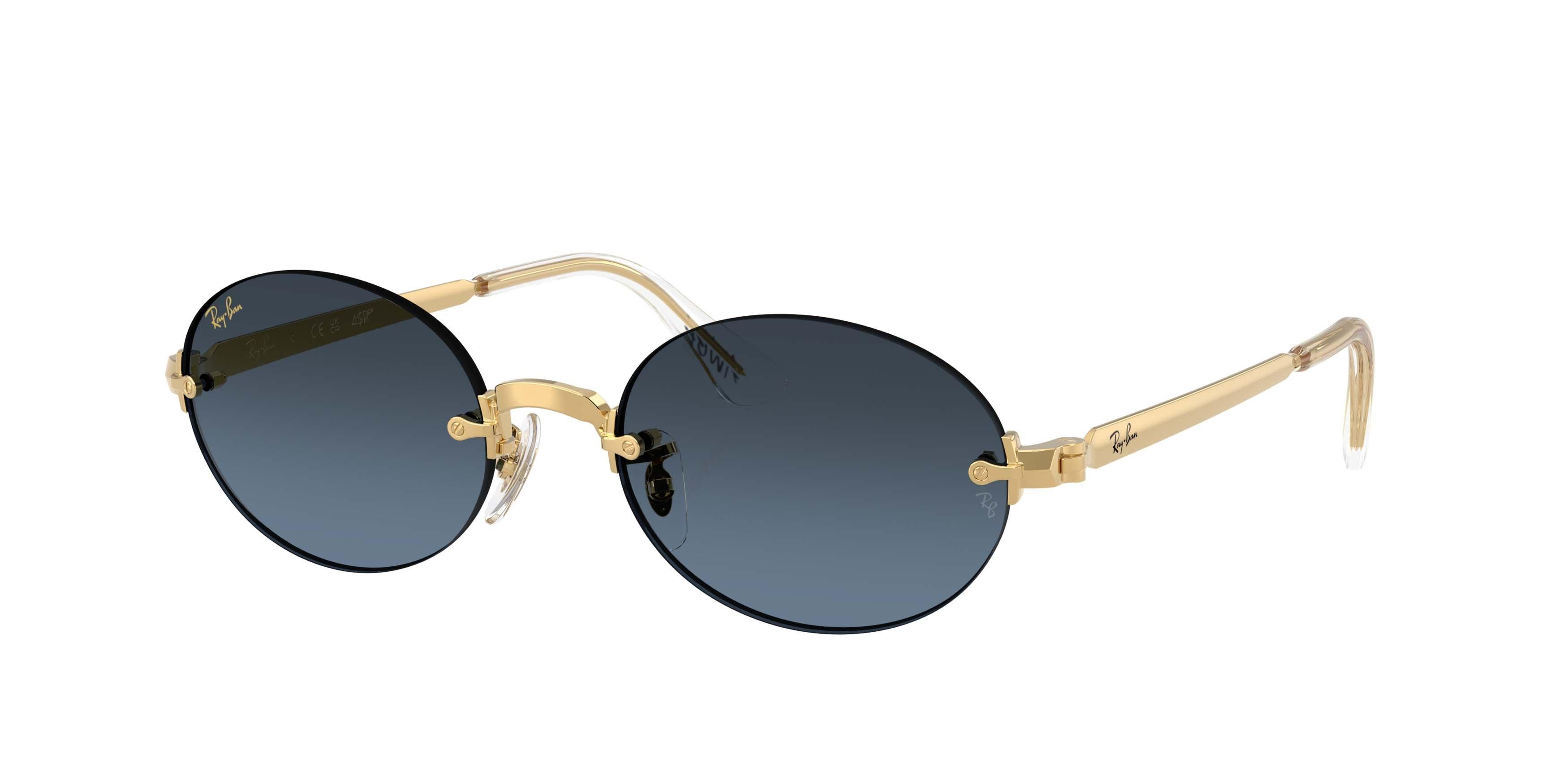 Ray-Ban RB3929 Blue Gradient Dark Grey Sunglasses &ndash; Polished Arista Gold - GOLD/GREY Thumbnail View 1