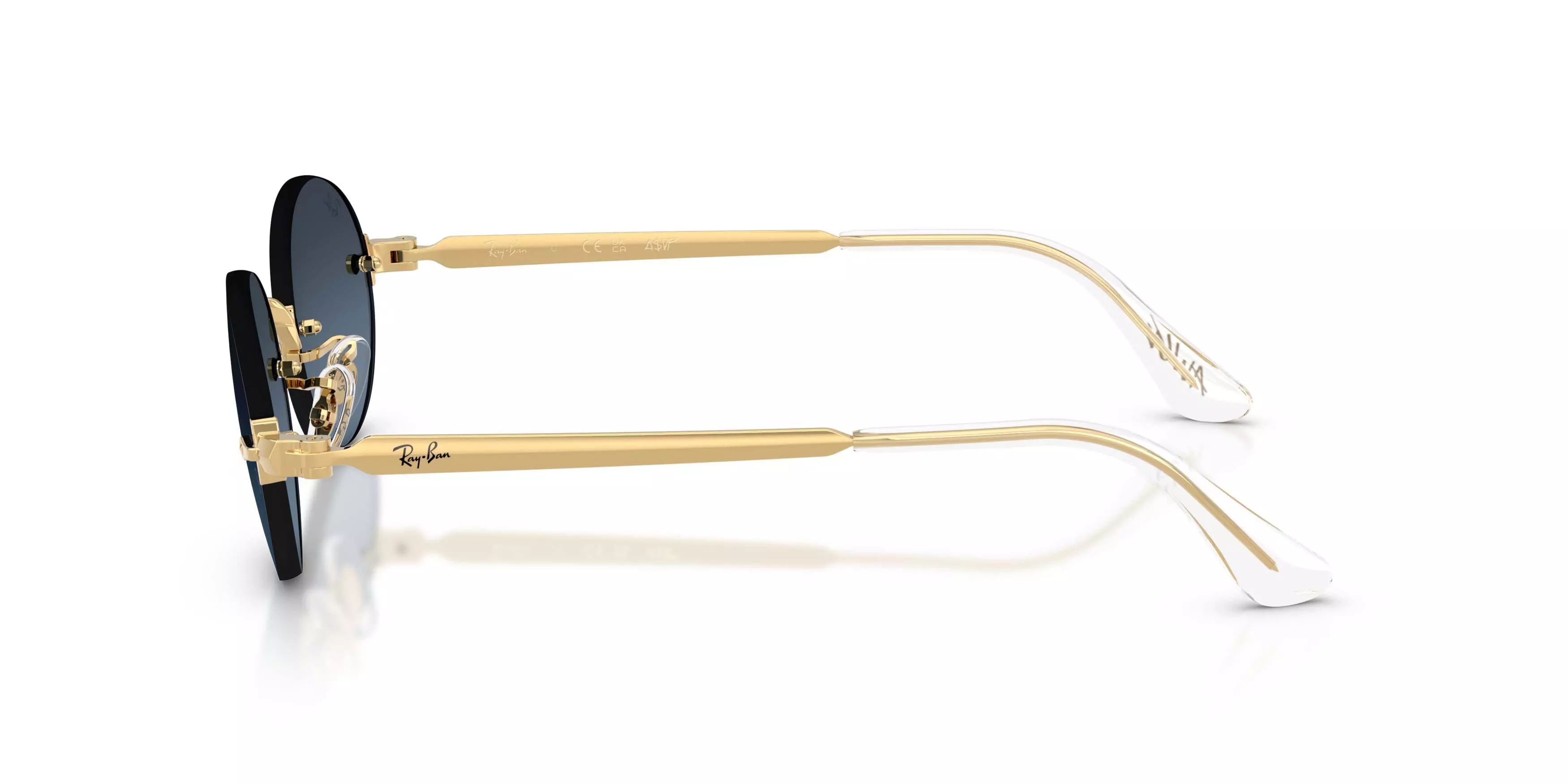 Ray-Ban RB3929 Blue Gradient Dark Grey Sunglasses &ndash; Polished Arista Gold - GOLD/GREY