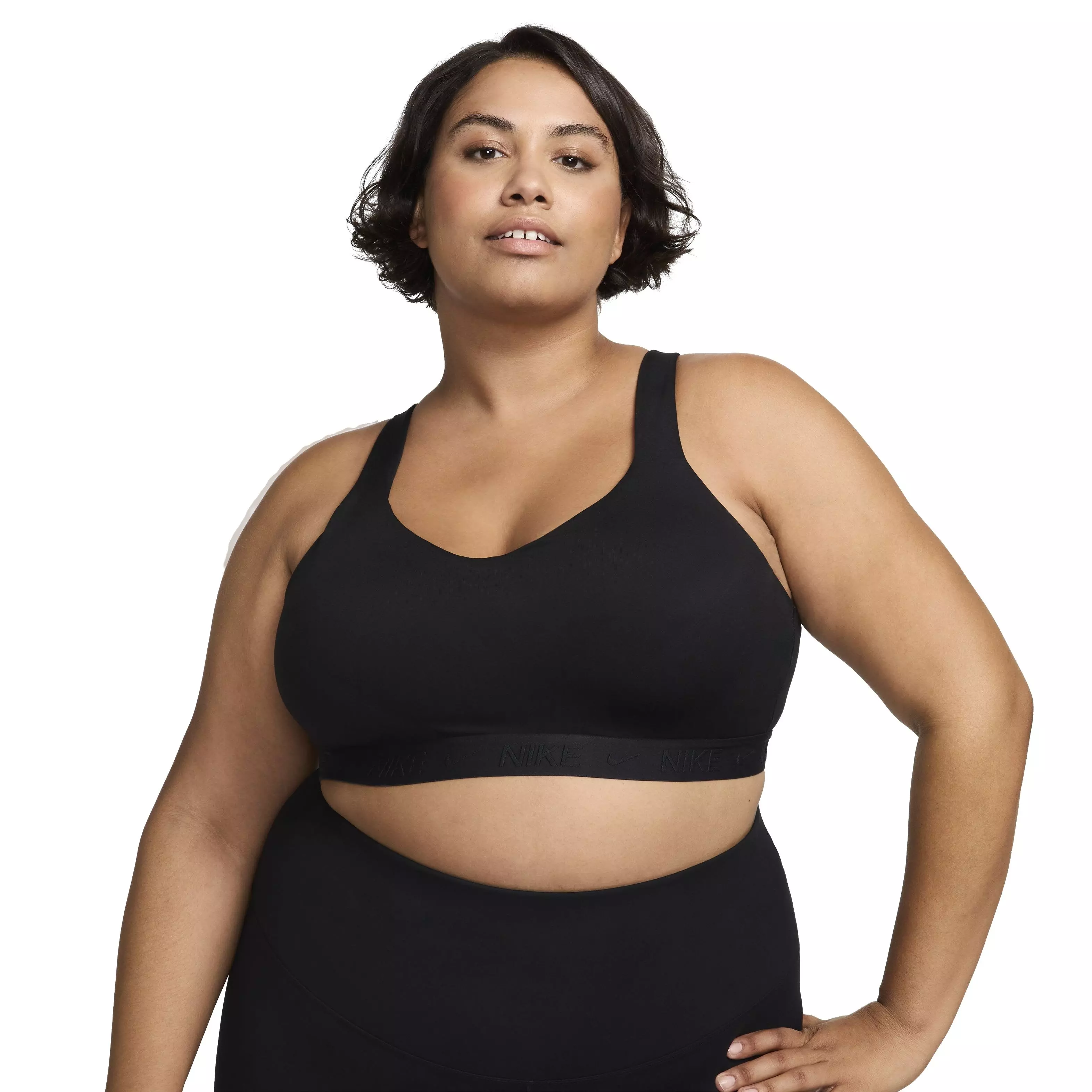 Nike Women's Dri-FIT Indy High Support Sports Bra - Black - BLACK
