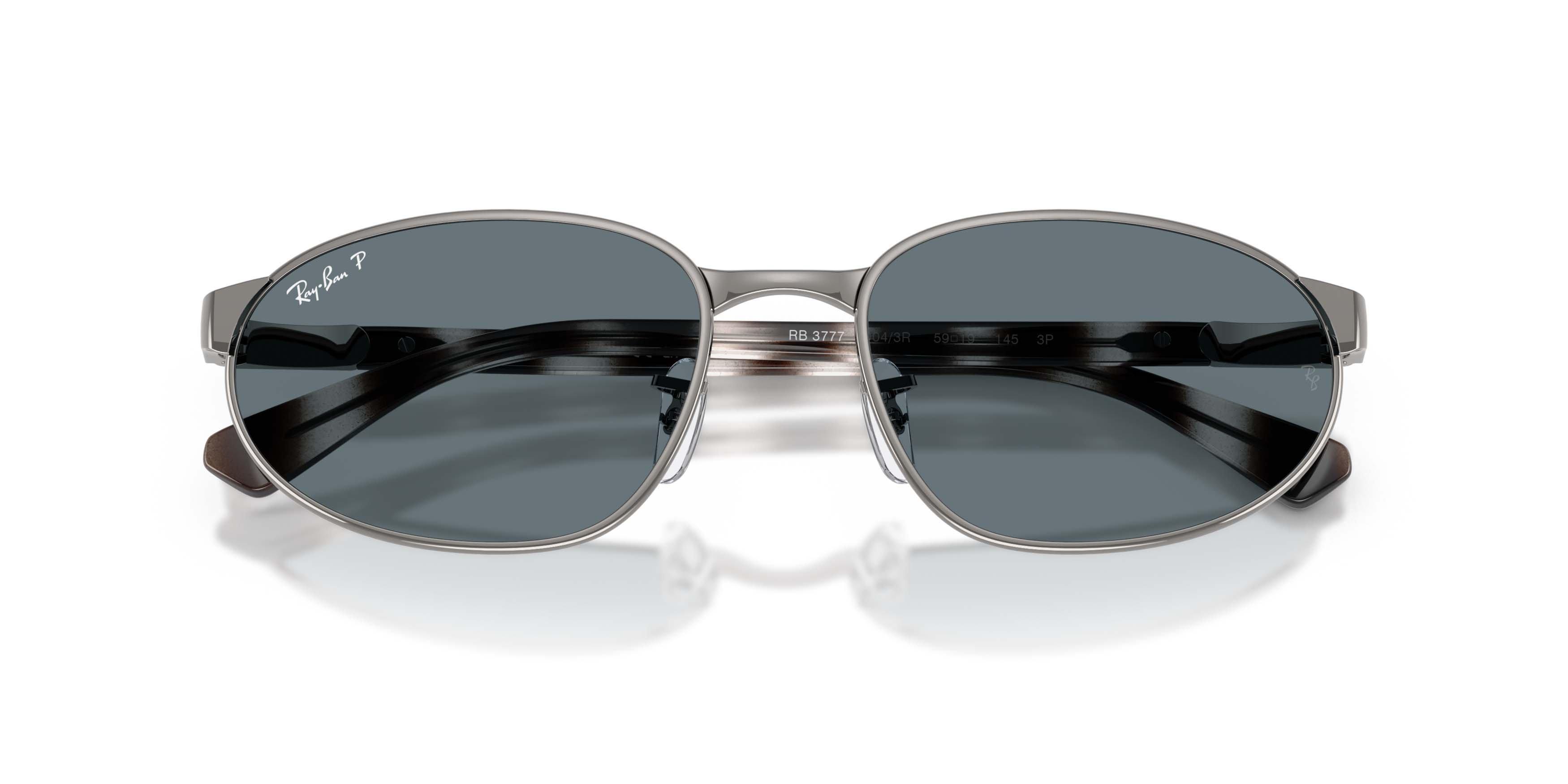 Ray-Ban RB3777 Dark Blue Polarized Sunglasses &ndash; Gunmetal - GREY/BLUE Thumbnail View 5