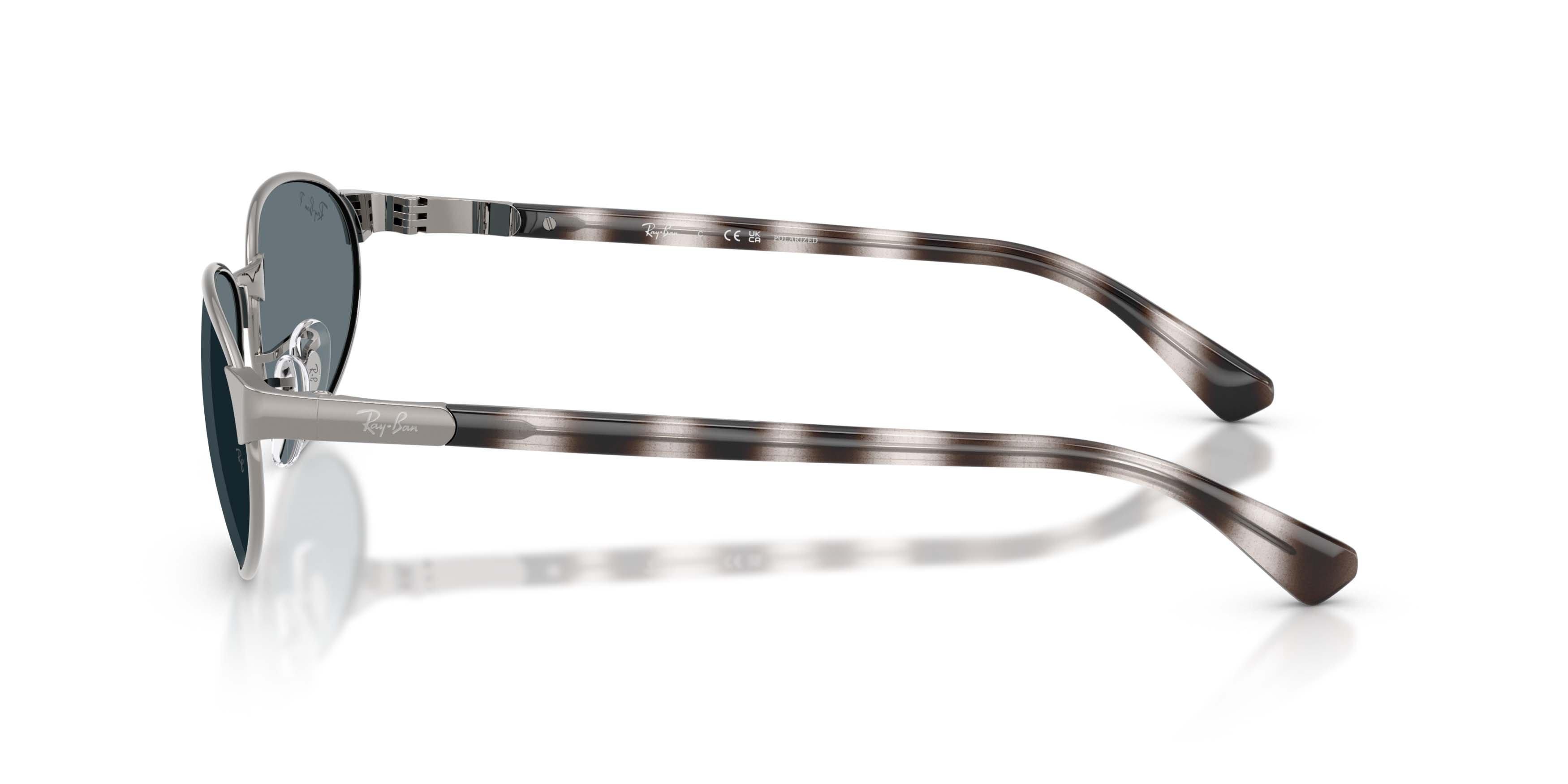 Ray-Ban RB3777 Dark Blue Polarized Sunglasses &ndash; Gunmetal - GREY/BLUE Thumbnail View 6