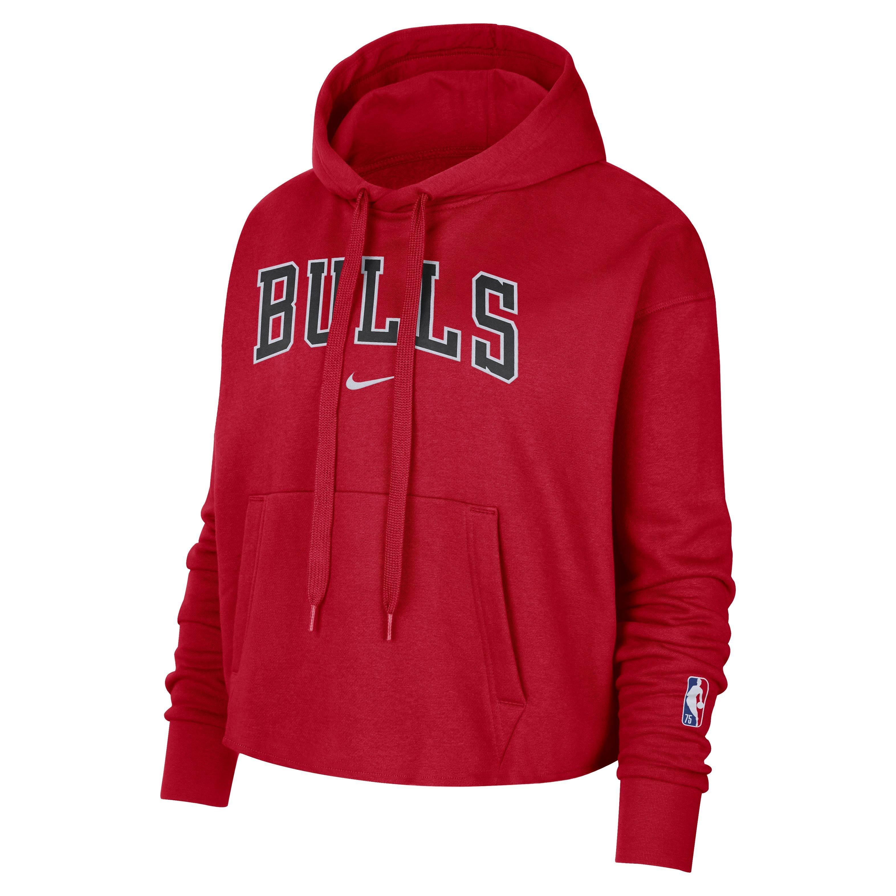 Nike Women s Chicago Bulls Essential Fleece Pullover Hoodie