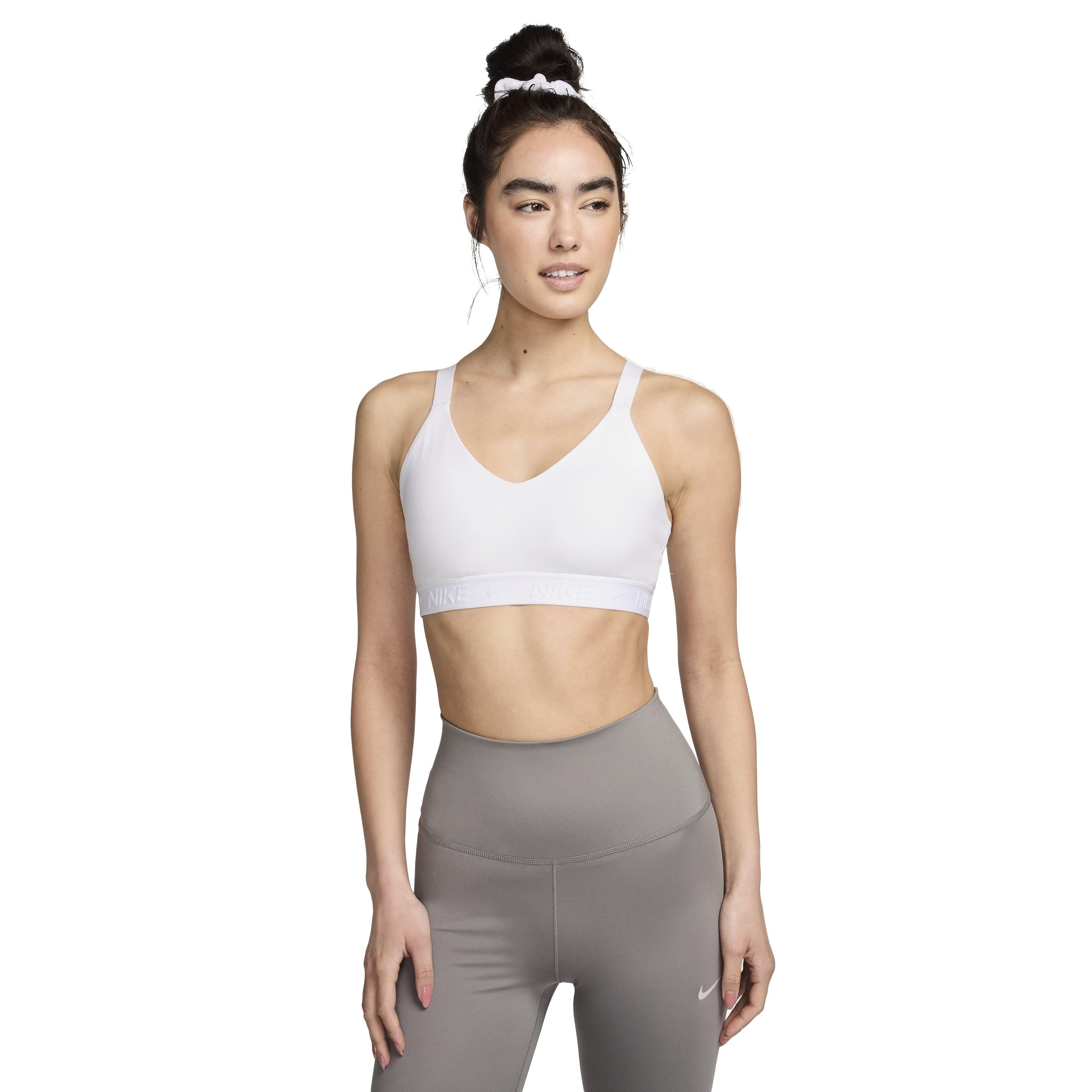 Nike Women's Indy Medium Support Padded Adjustable Sports Bra - WHITE Thumbnail View 1