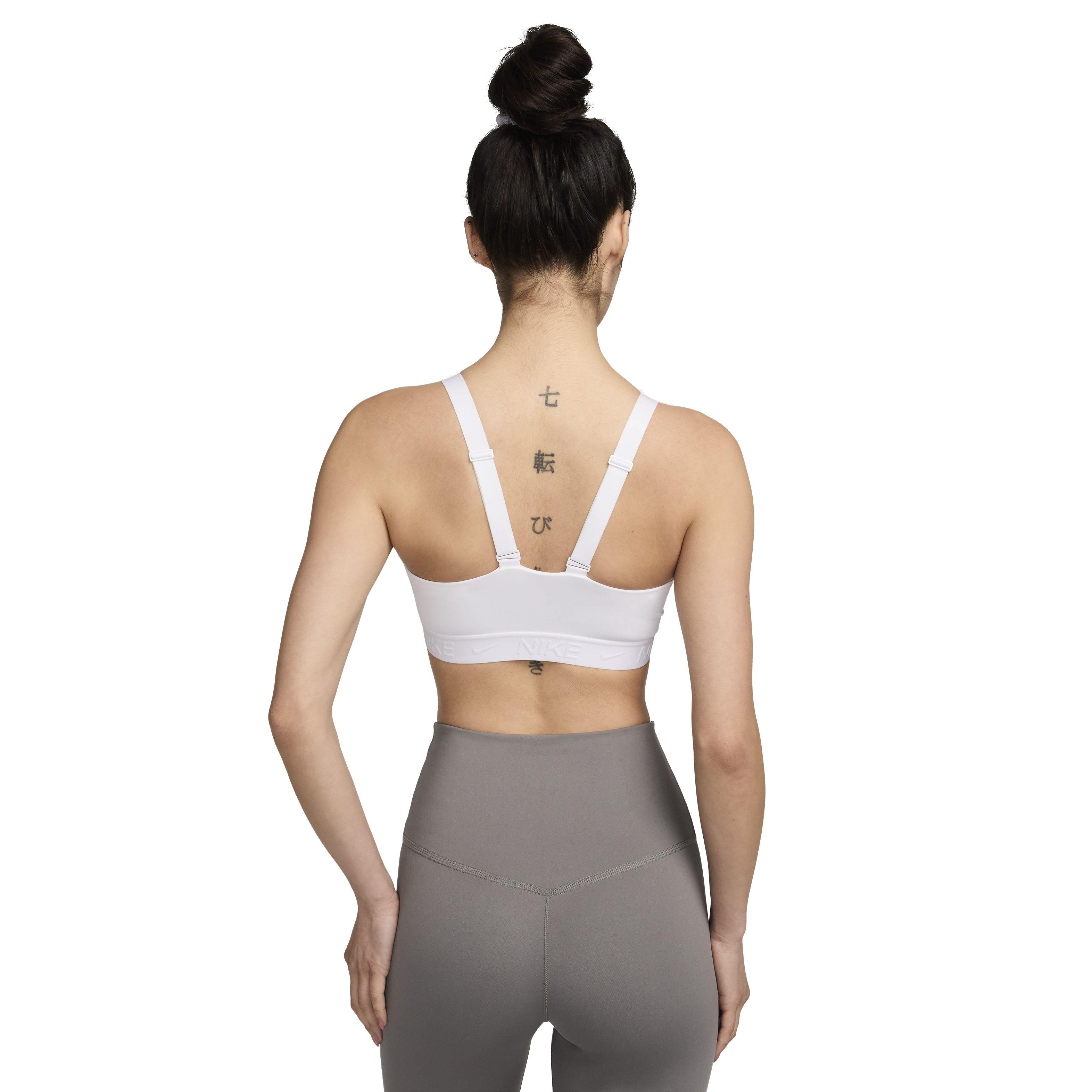 Nike Women's Indy Medium Support Padded Adjustable Sports Bra - WHITE Thumbnail View 2