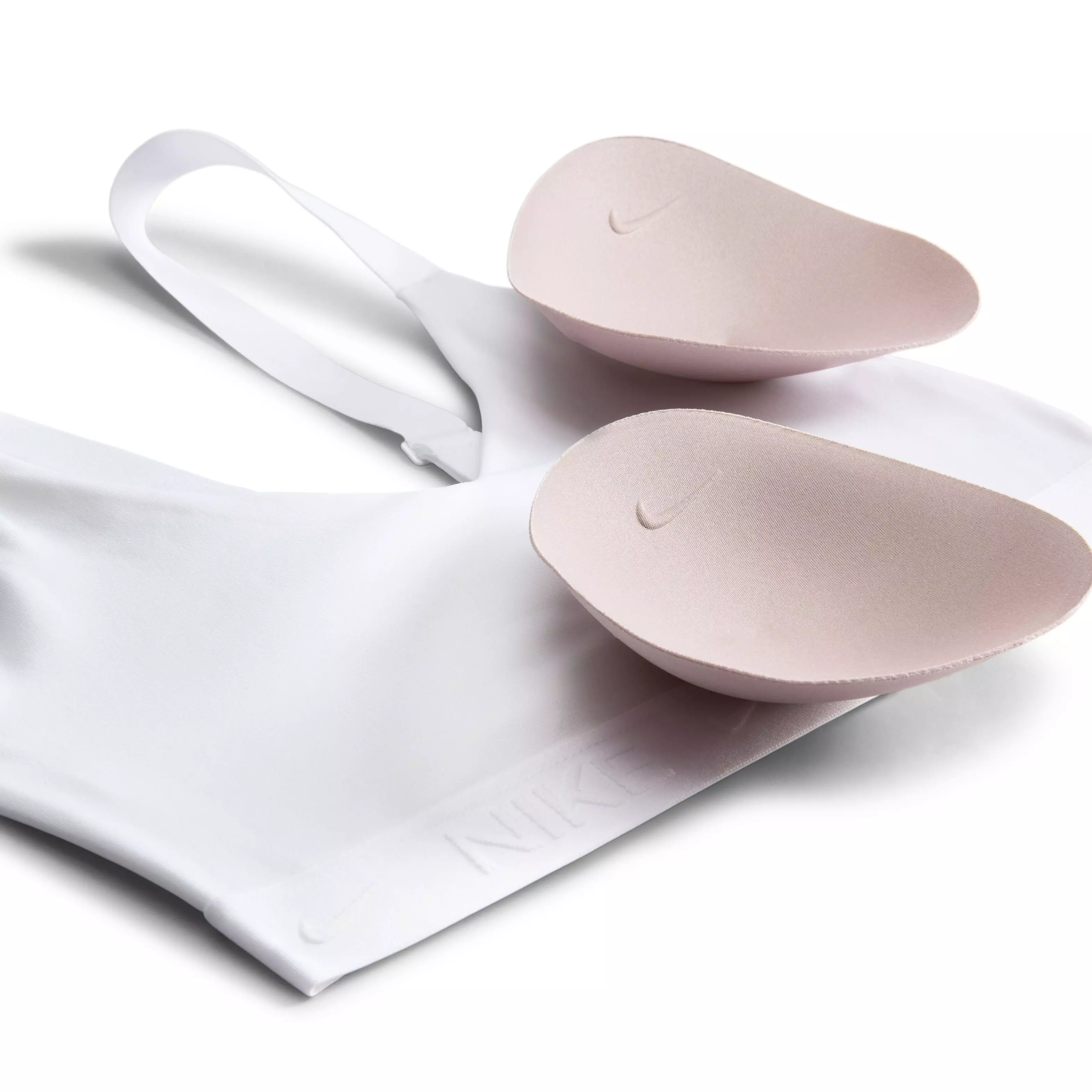 Nike Women's Indy Medium Support Padded Adjustable Sports Bra - WHITE