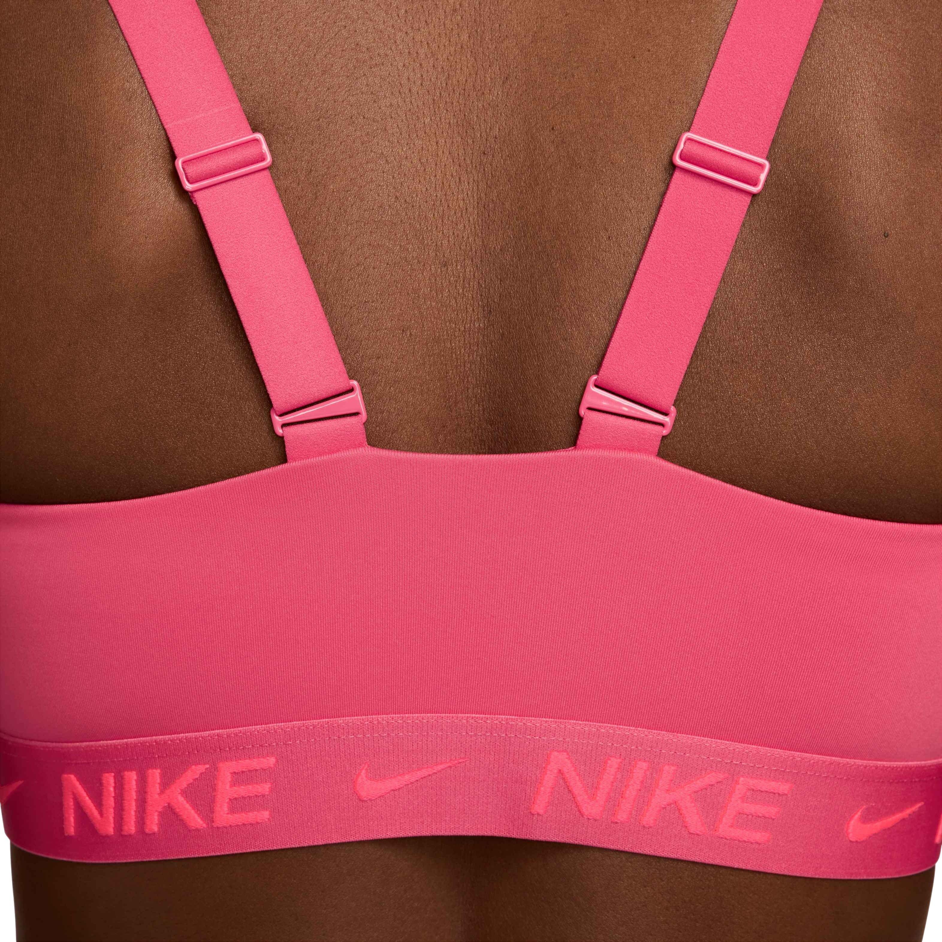 Nike Women's Indy Medium Support Padded Adjustable Sports Bra - PINK Thumbnail View 3