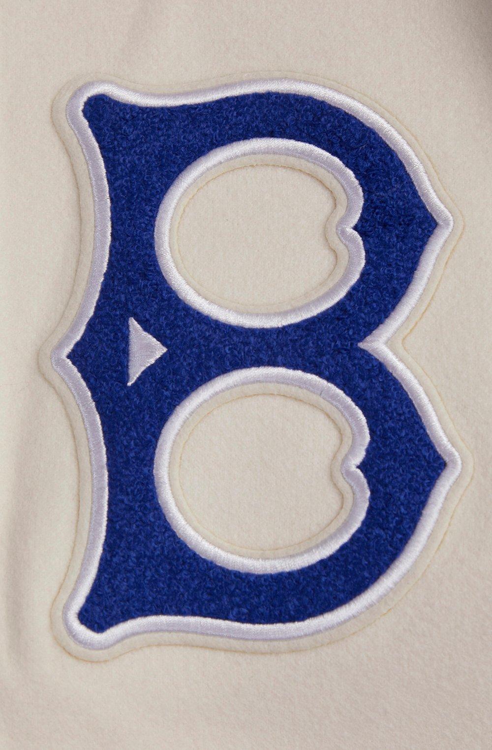 Pro Standard Men's MLB Brooklyn Dodgers Retro Classic Rip Wool Varsity Jacket - WHITE/ROYAL Thumbnail View 8
