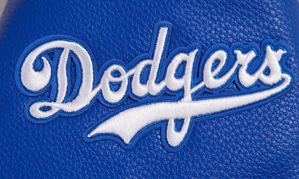 Pro Standard Men's MLB Brooklyn Dodgers Retro Classic Rip Wool Varsity Jacket - WHITE/ROYAL Thumbnail View 10