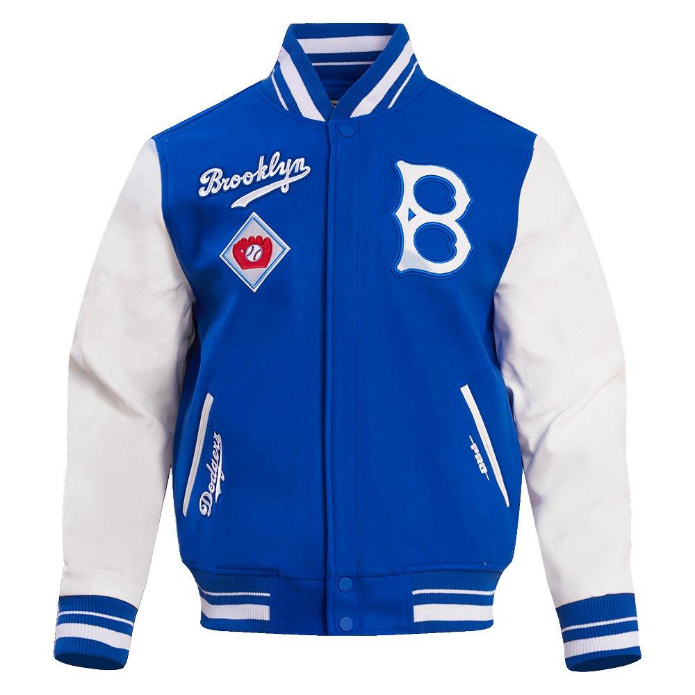 Pro Standard Men's MLB Brooklyn Dodgers Retro Classic Rip Wool Varsity Jacket - ROYAL/WHITE Thumbnail View 1