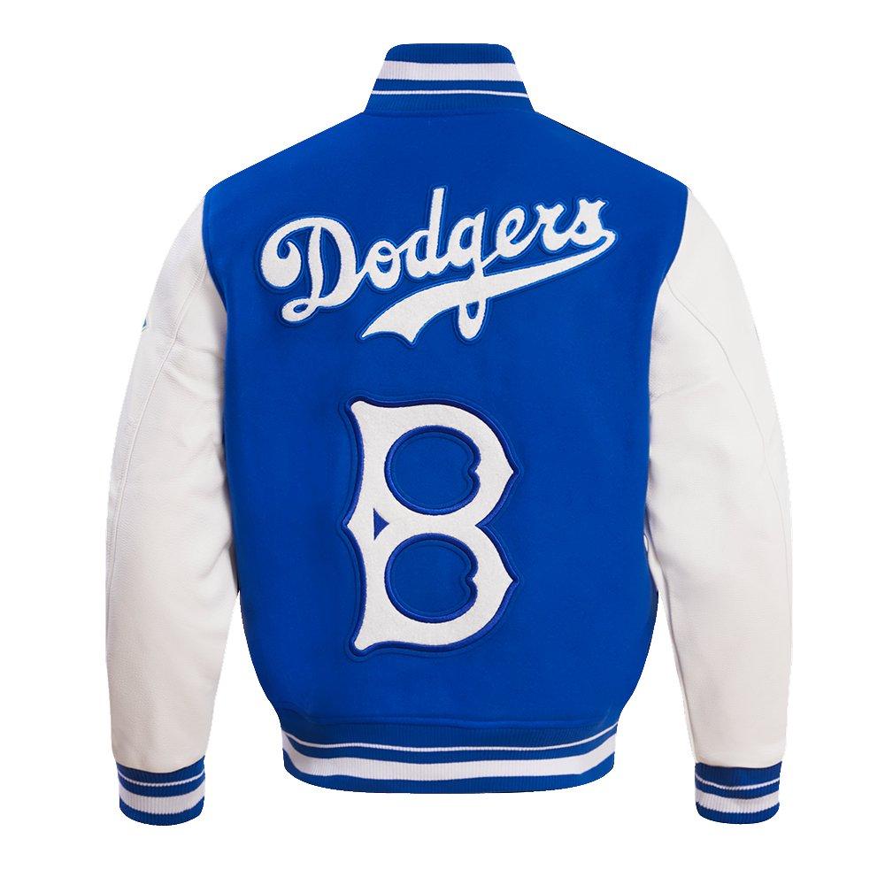 Pro Standard Men's MLB Brooklyn Dodgers Retro Classic Rip Wool Varsity Jacket - ROYAL/WHITE Thumbnail View 2