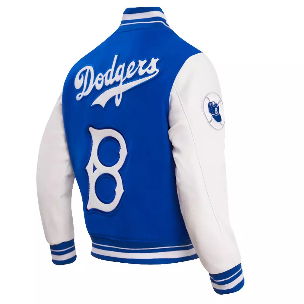 Pro Standard Men's MLB Brooklyn Dodgers Retro Classic Rip Wool Varsity Jacket - ROYAL/WHITE