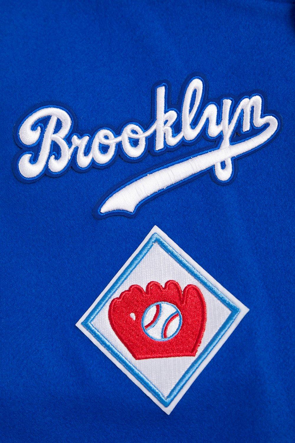 Pro Standard Men's MLB Brooklyn Dodgers Retro Classic Rip Wool Varsity Jacket - ROYAL/WHITE Thumbnail View 6