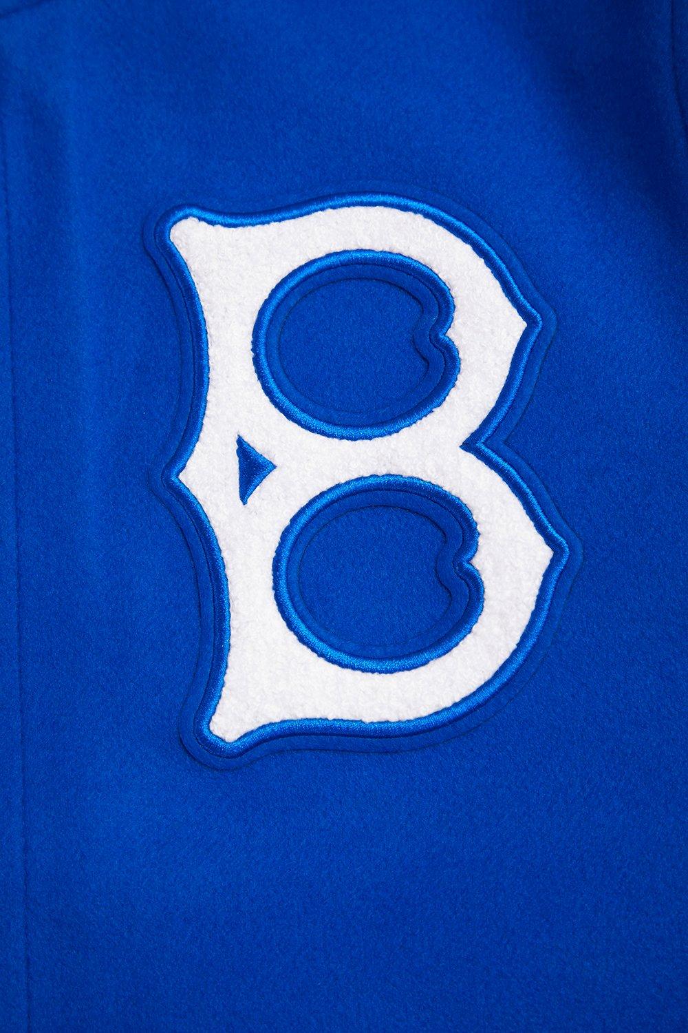 Pro Standard Men's MLB Brooklyn Dodgers Retro Classic Rip Wool Varsity Jacket - ROYAL/WHITE Thumbnail View 7