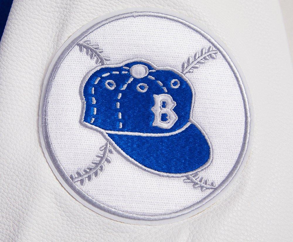 Pro Standard Men's MLB Brooklyn Dodgers Retro Classic Rip Wool Varsity Jacket - ROYAL/WHITE Thumbnail View 10