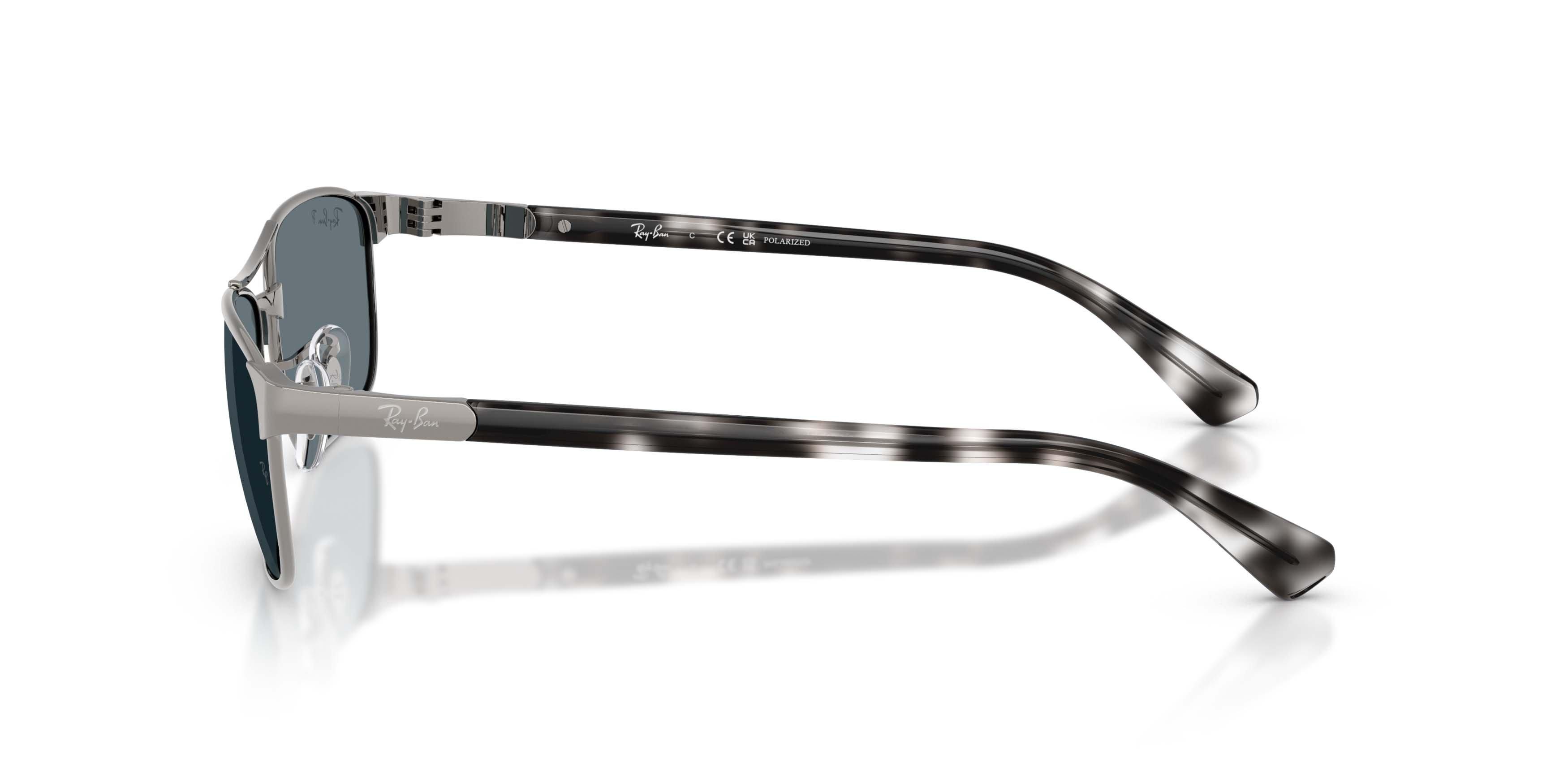 Ray-Ban RB3778 Dark Blue Polarized Sunglasses &ndash; Gunmetal - GREY/BLUE Thumbnail View 6