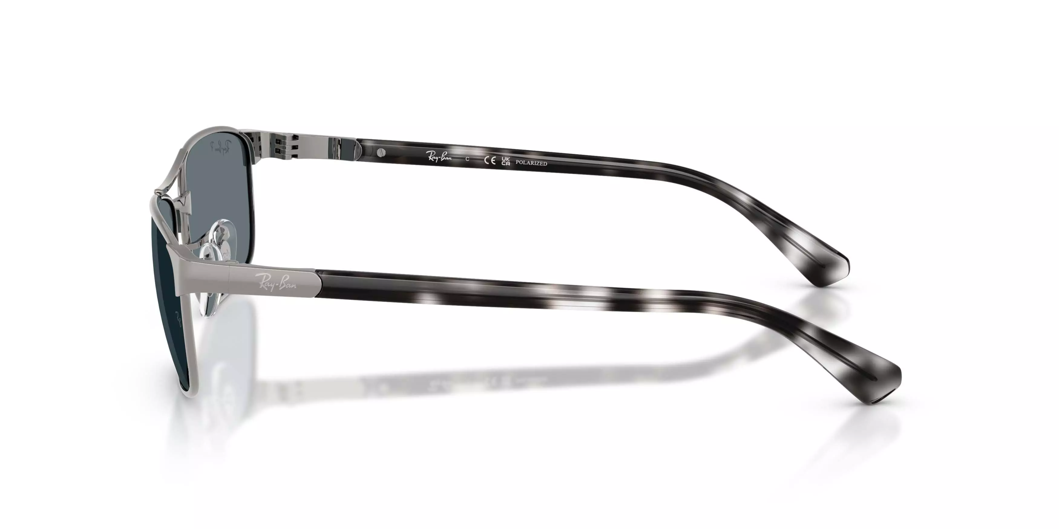 Ray-Ban RB3778 Dark Blue Polarized Sunglasses &ndash; Gunmetal - GREY/BLUE