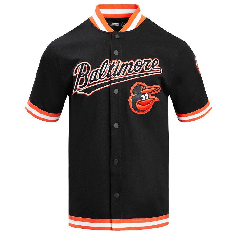 Pro Standard Men's MLB Baltimore Orioles Classic Warm Up Jacket - Black/Orange - BLACK/ORANGE Thumbnail View 1