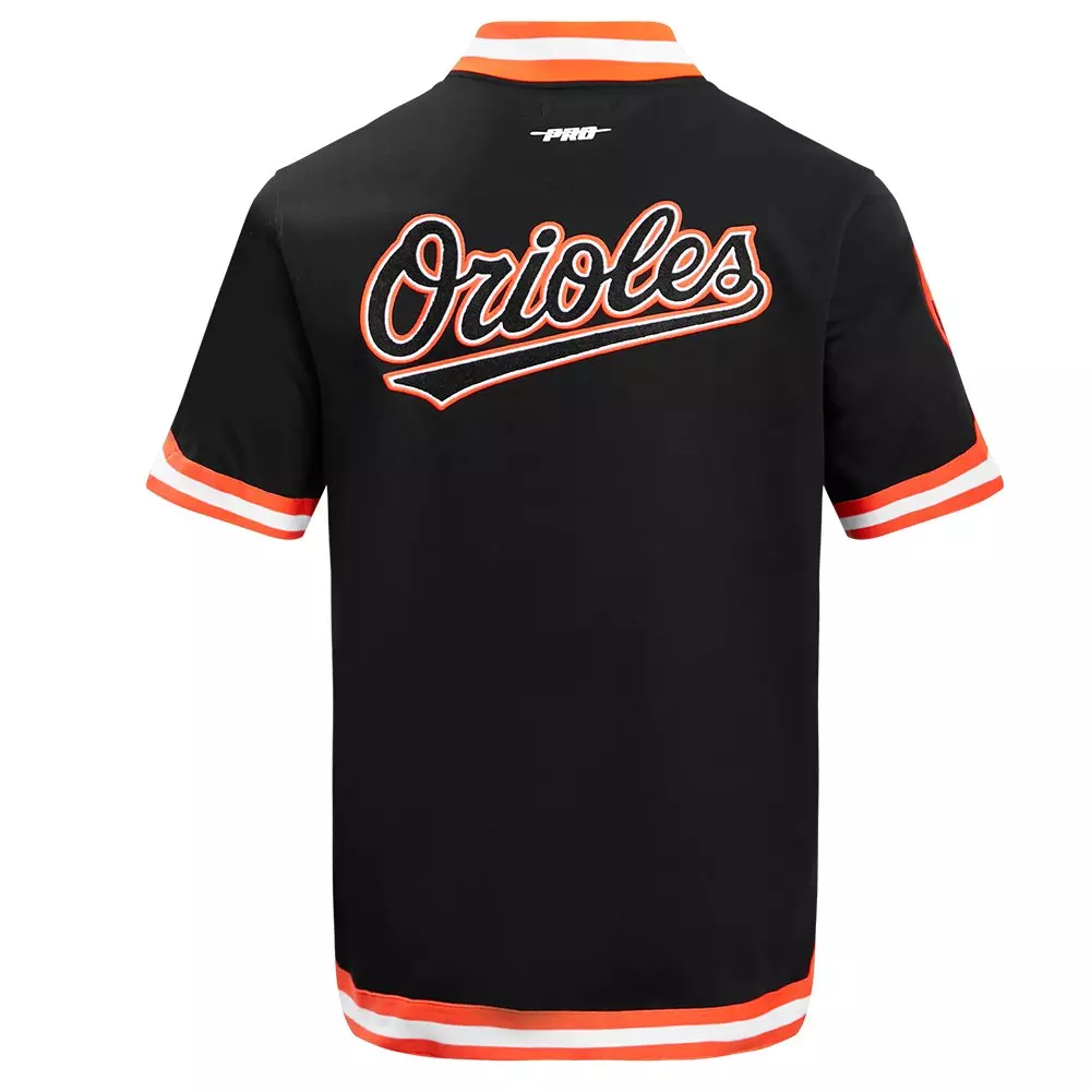 Pro Standard Men's MLB Baltimore Orioles Classic Warm Up Jacket - Black/Orange - BLACK/ORANGE