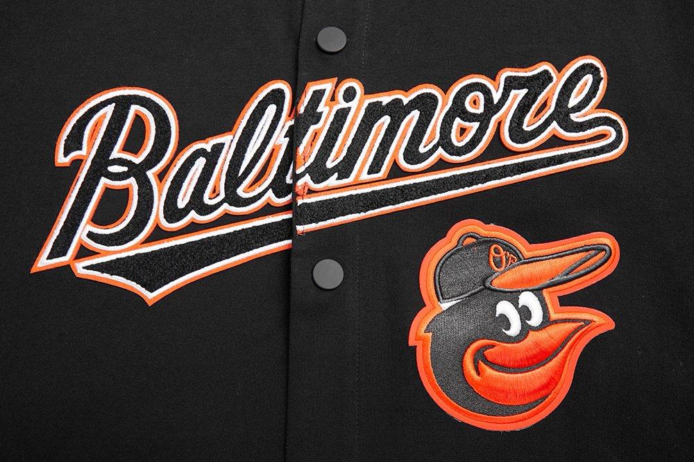 Pro Standard Men's MLB Baltimore Orioles Classic Warm Up Jacket - Black/Orange - BLACK/ORANGE Thumbnail View 6