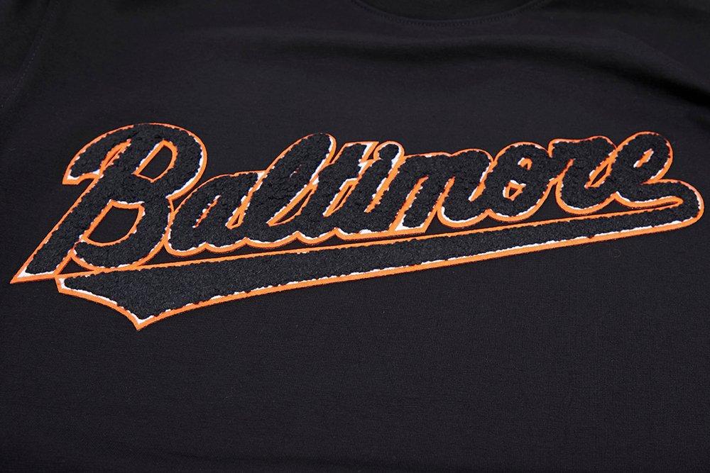 Pro Standard Men's MLB Baltimore Orioles Classic Chenille Top - BLACK Thumbnail View 5