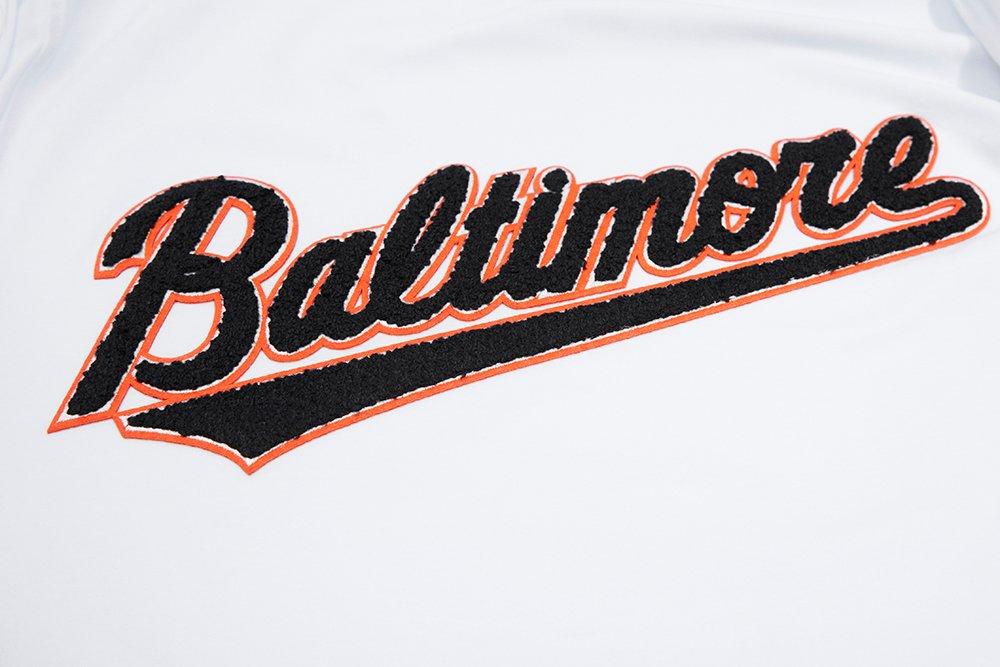 Pro Standard Men's MLB Baltimore Orioles Classic Chenille Top - WHITE Thumbnail View 5