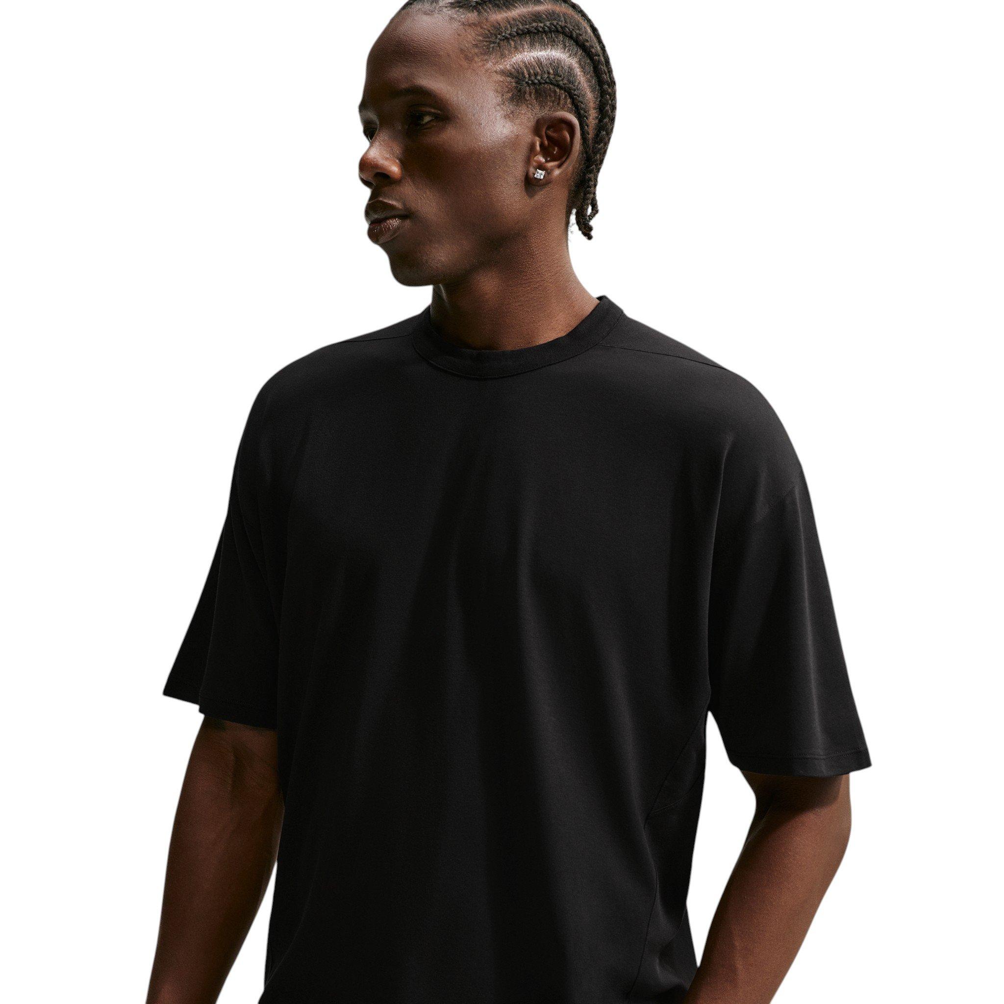 Nike Men's 24.7 ImpossiblySoft Light Dri-FIT Short Sleeve T-Shirt - Black - BLACK