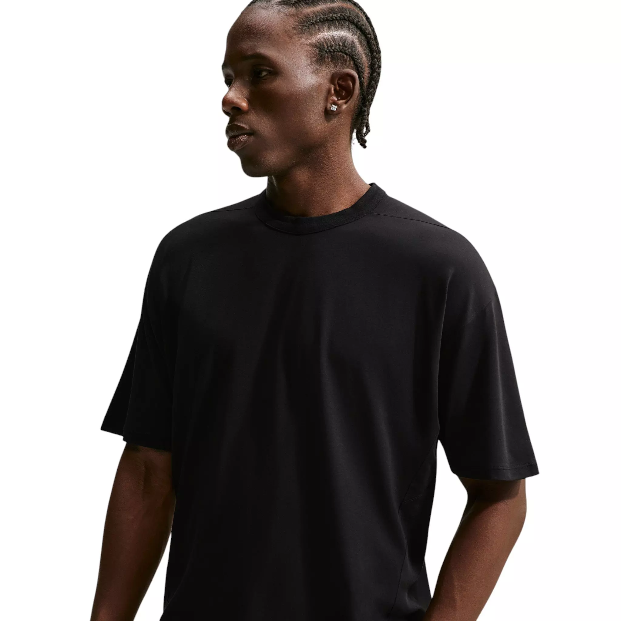 Nike Men's 24.7 ImpossiblySoft Light Dri-FIT Short Sleeve T-Shirt - Black - BLACK