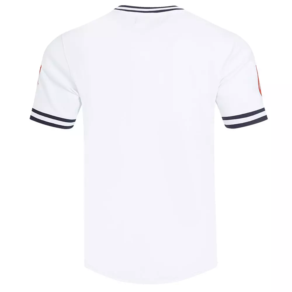 Pro Standard Men's MLB Baltimore Orioles Classic Chenille Striped Sleeve Top - WHITE