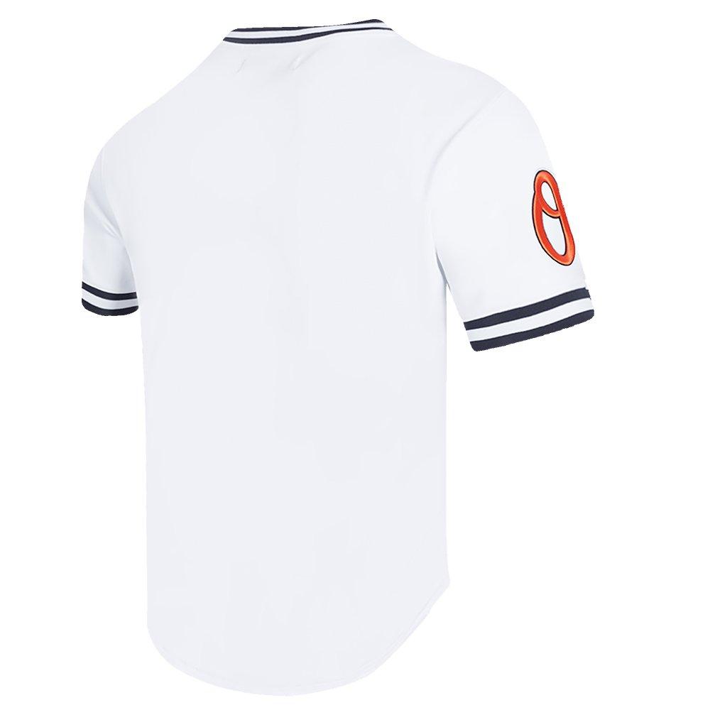 Pro Standard Men's MLB Baltimore Orioles Classic Chenille Striped Sleeve Top - WHITE Thumbnail View 4
