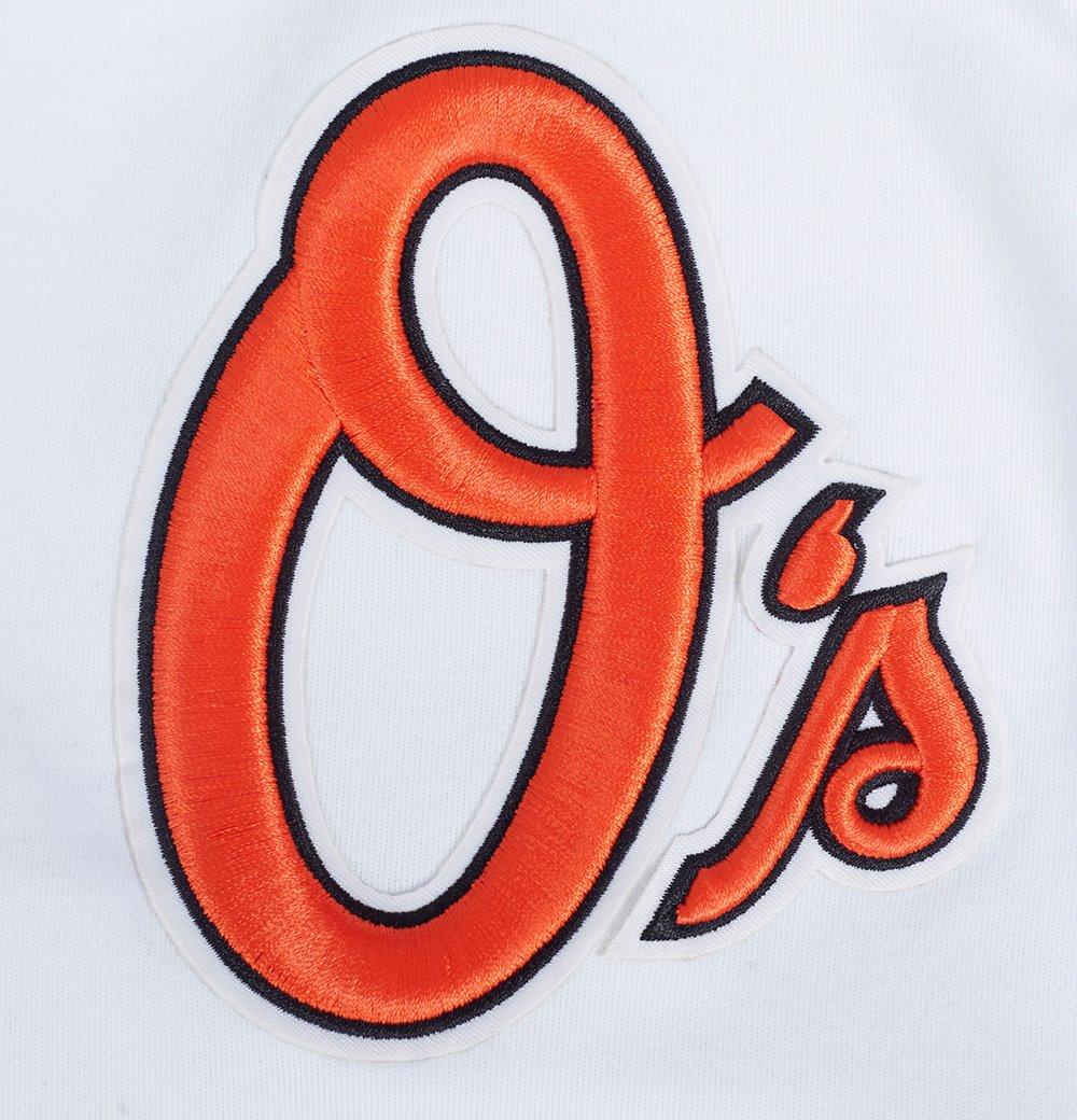 Pro Standard Men's MLB Baltimore Orioles Classic Chenille Striped Sleeve Top - WHITE Thumbnail View 6