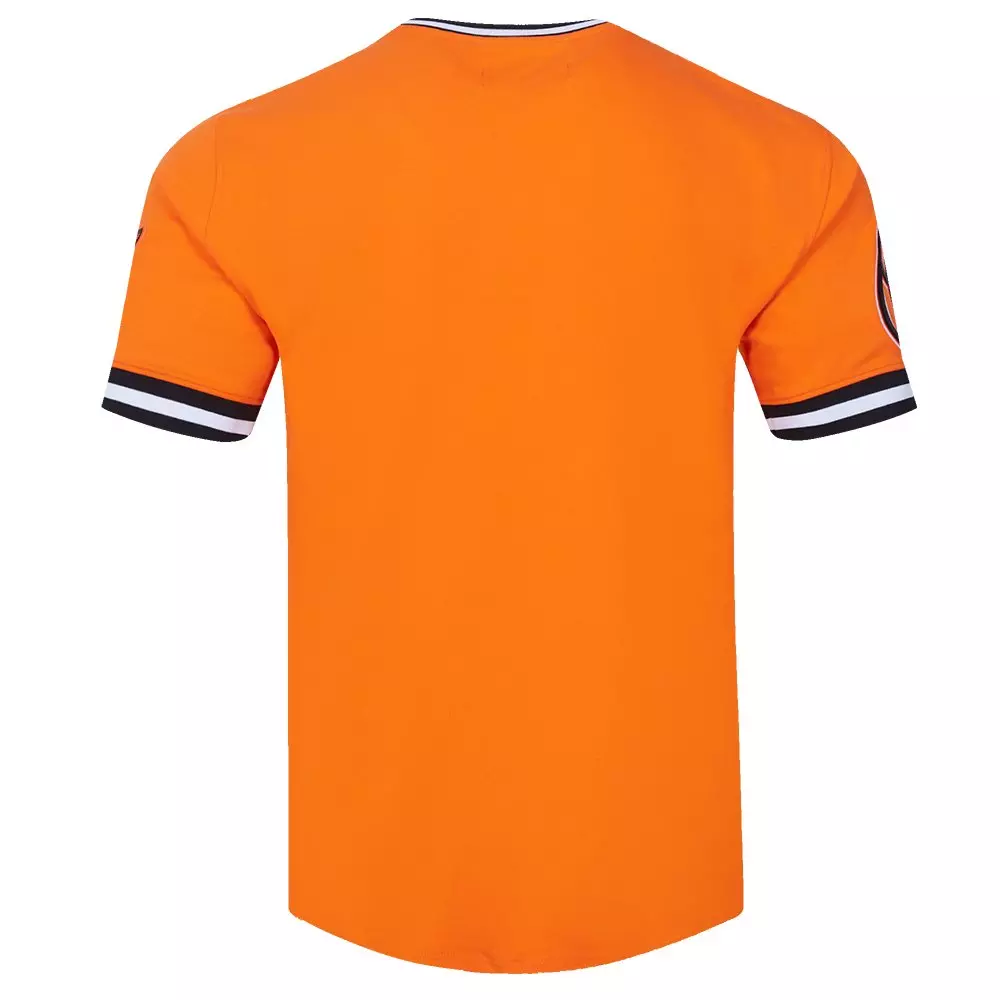 Pro Standard Men's MLB Baltimore Orioles Classic Chenille Striped Sleeve Top - ORANGE