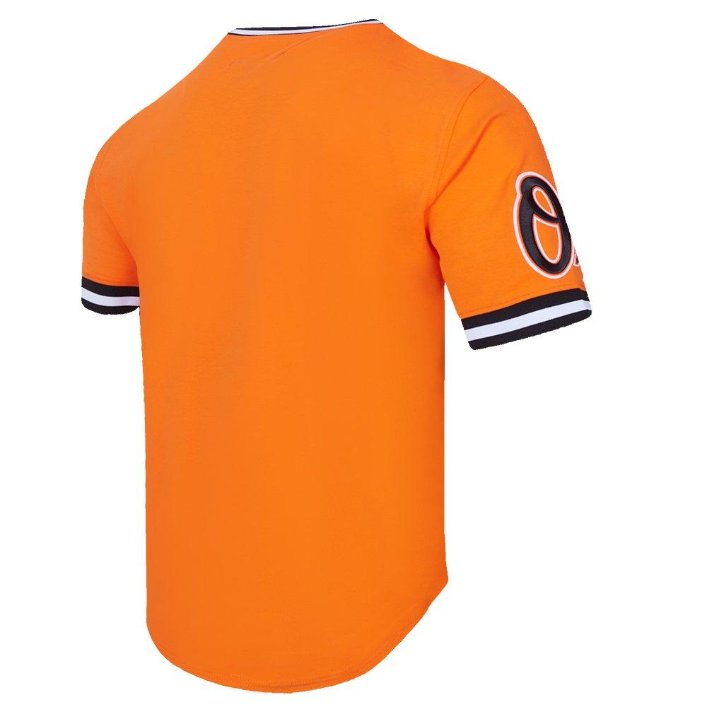 Pro Standard Men's MLB Baltimore Orioles Classic Chenille Striped Sleeve Top - ORANGE Thumbnail View 4